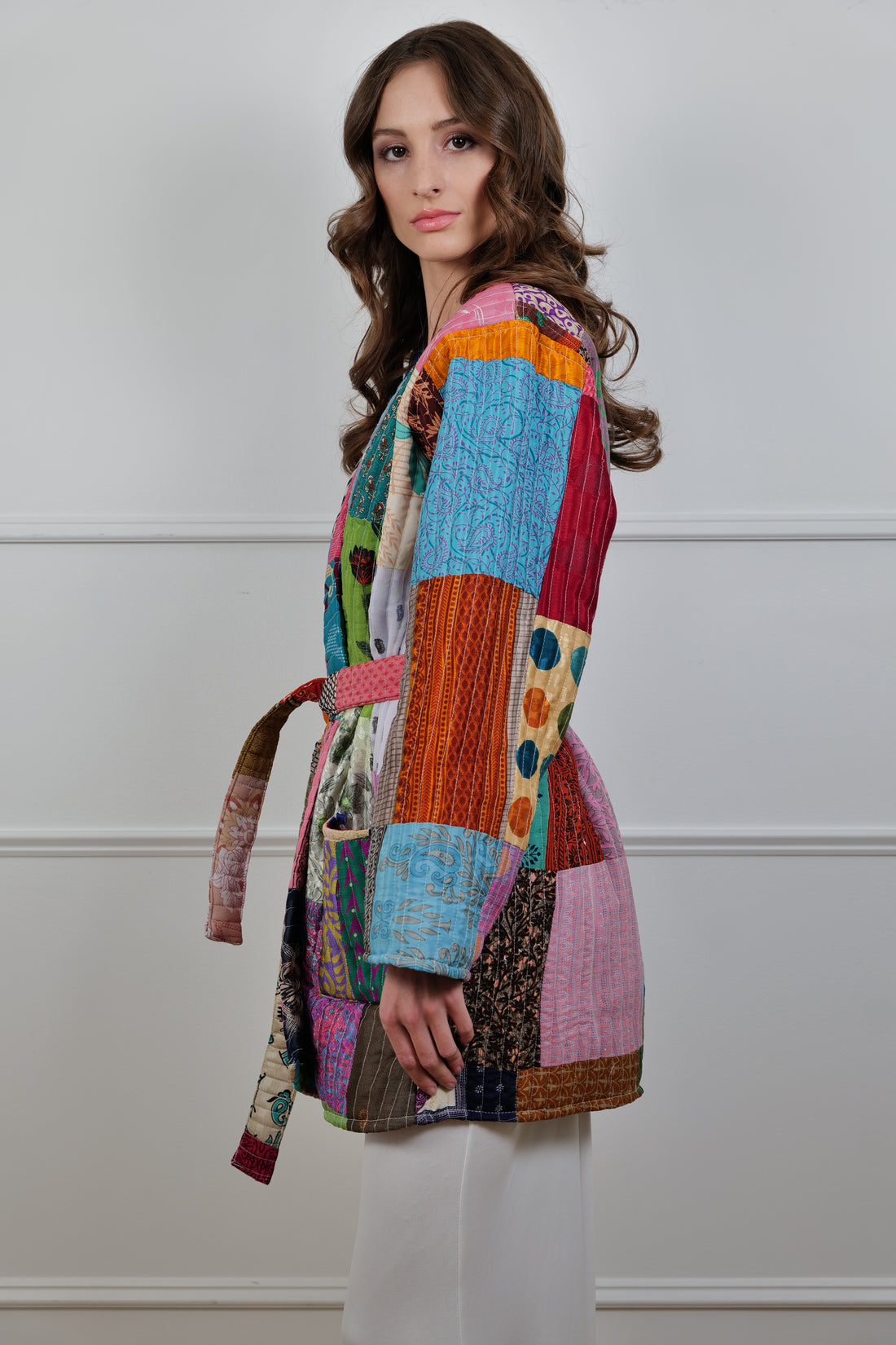 Boho Mosaic One Size Colorful Quilt Jacket