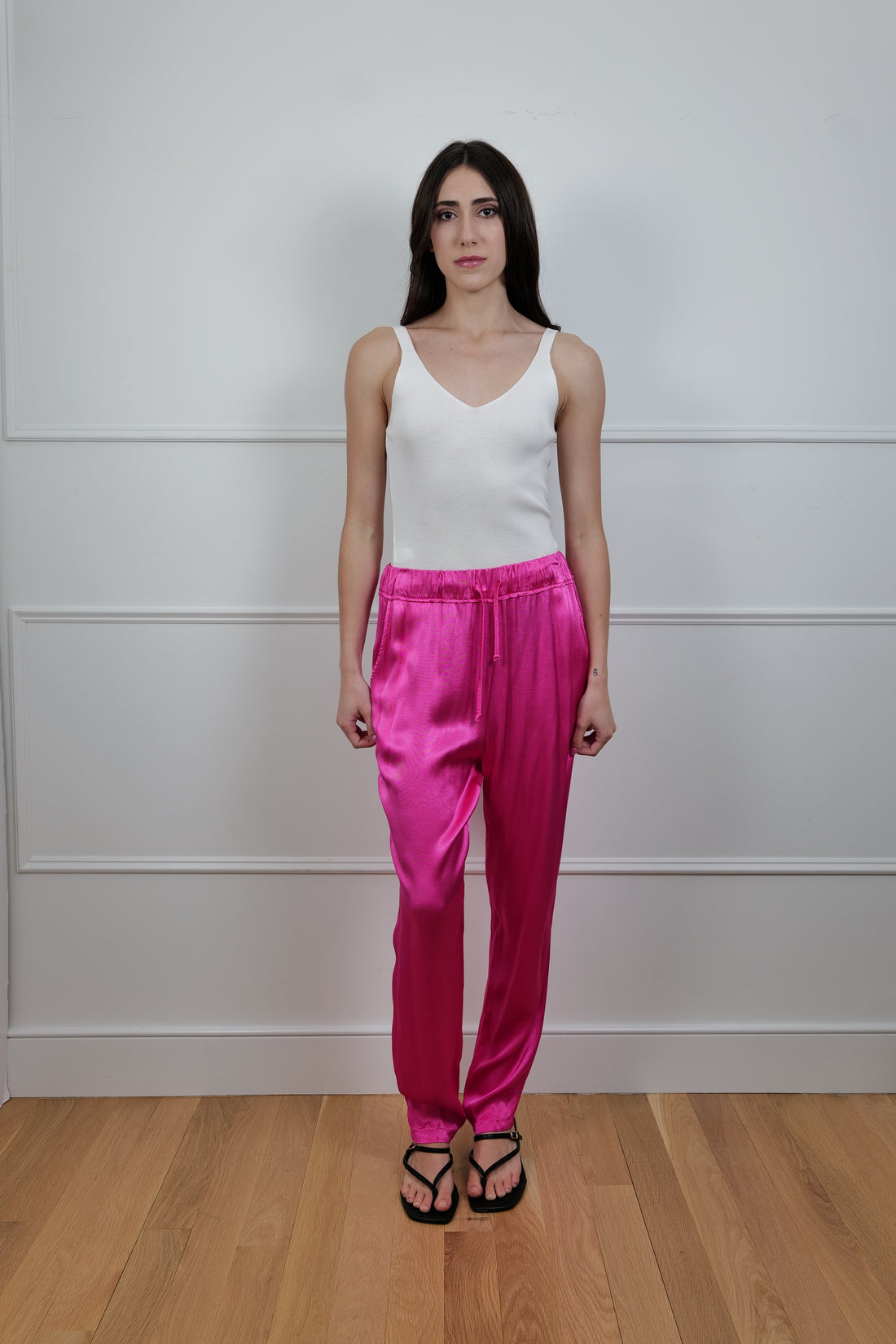 Flow Draped Satin Pants