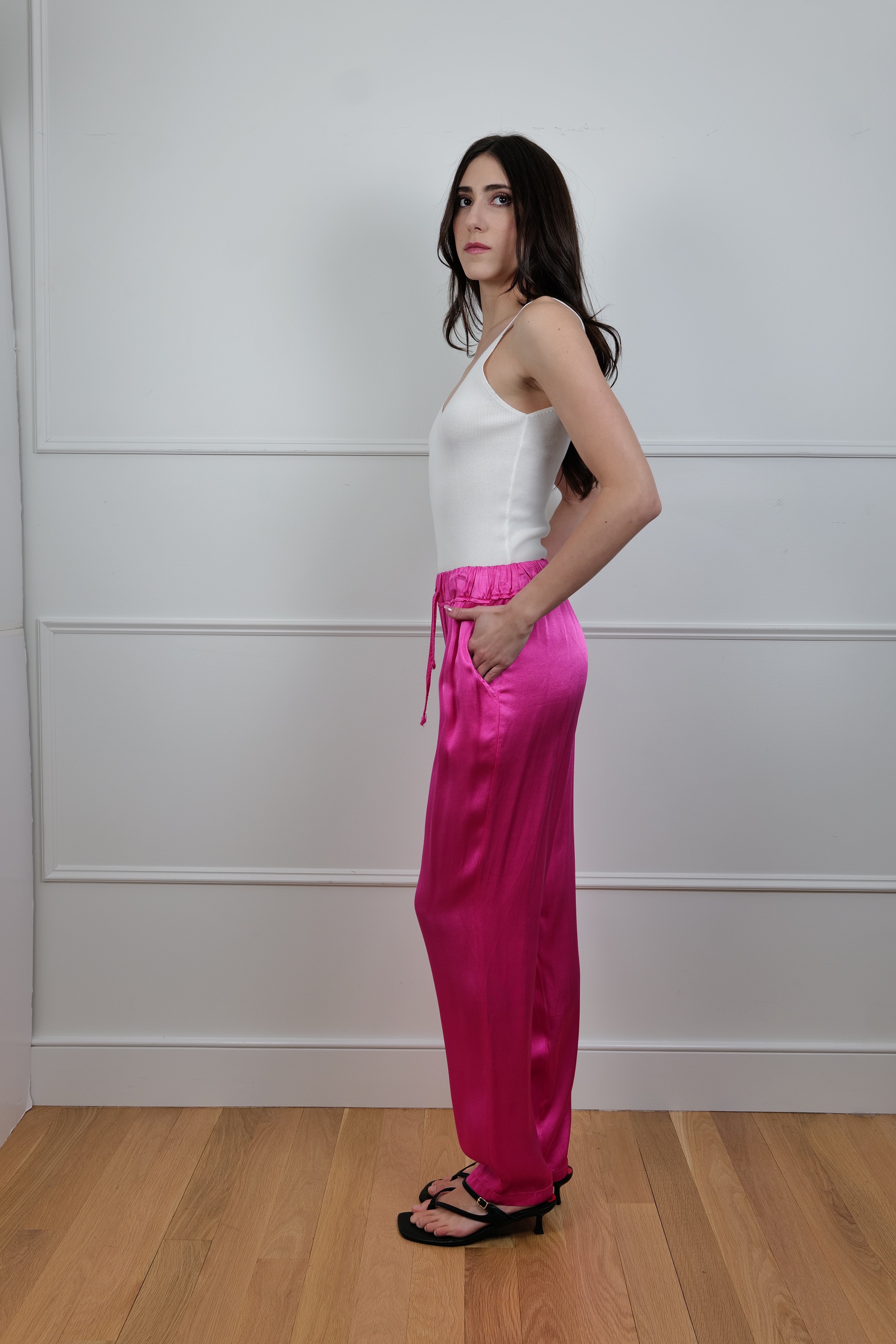 Flow Draped Satin Pants