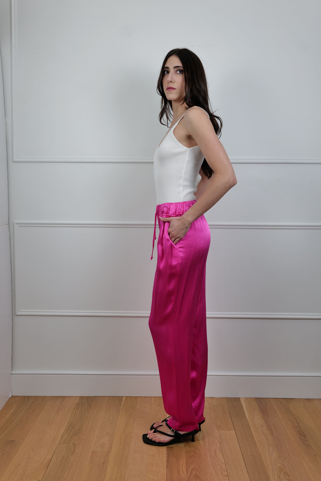 Flow Draped Satin Pants