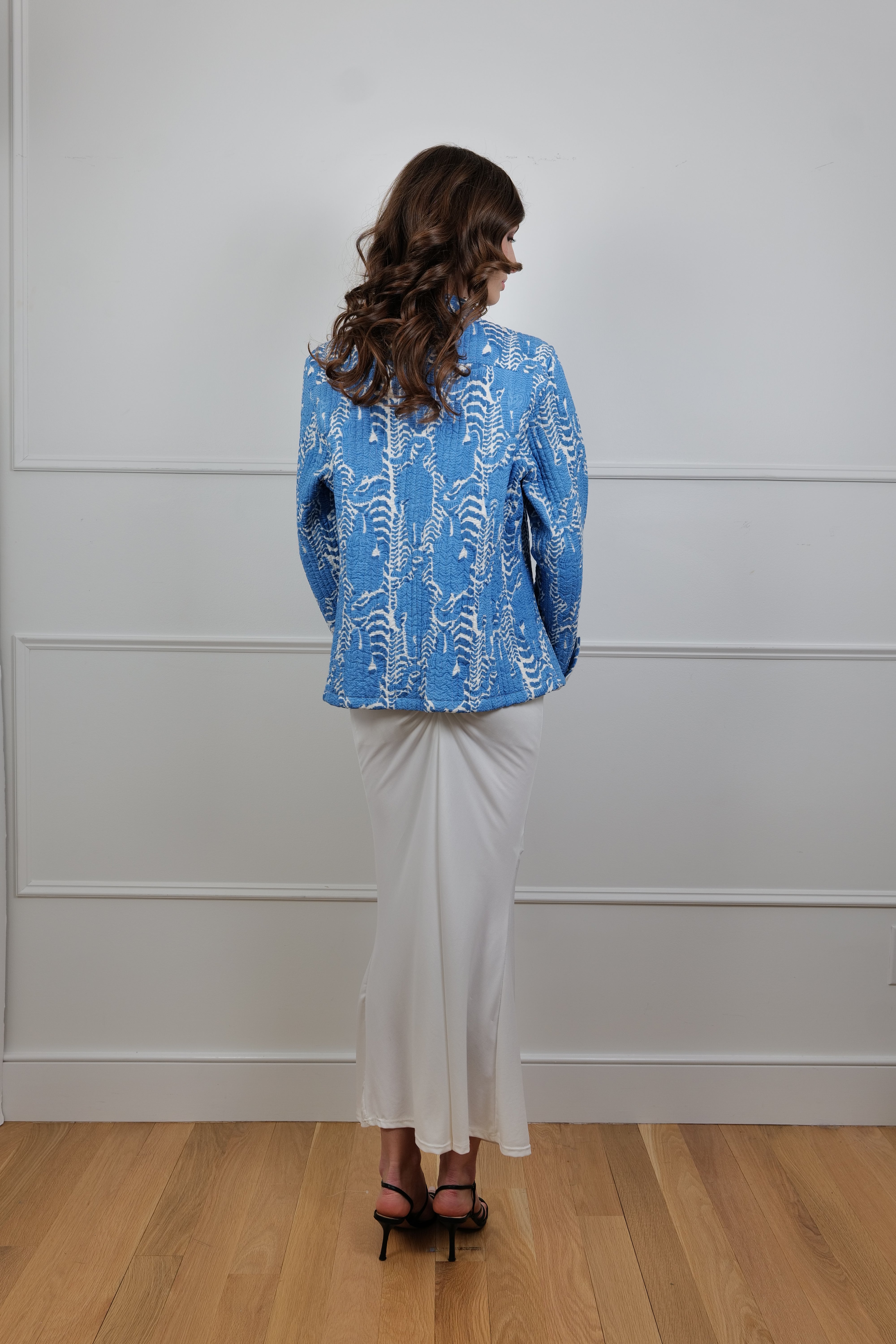 Blue Tide Organic Cotton Blue & White Jacket