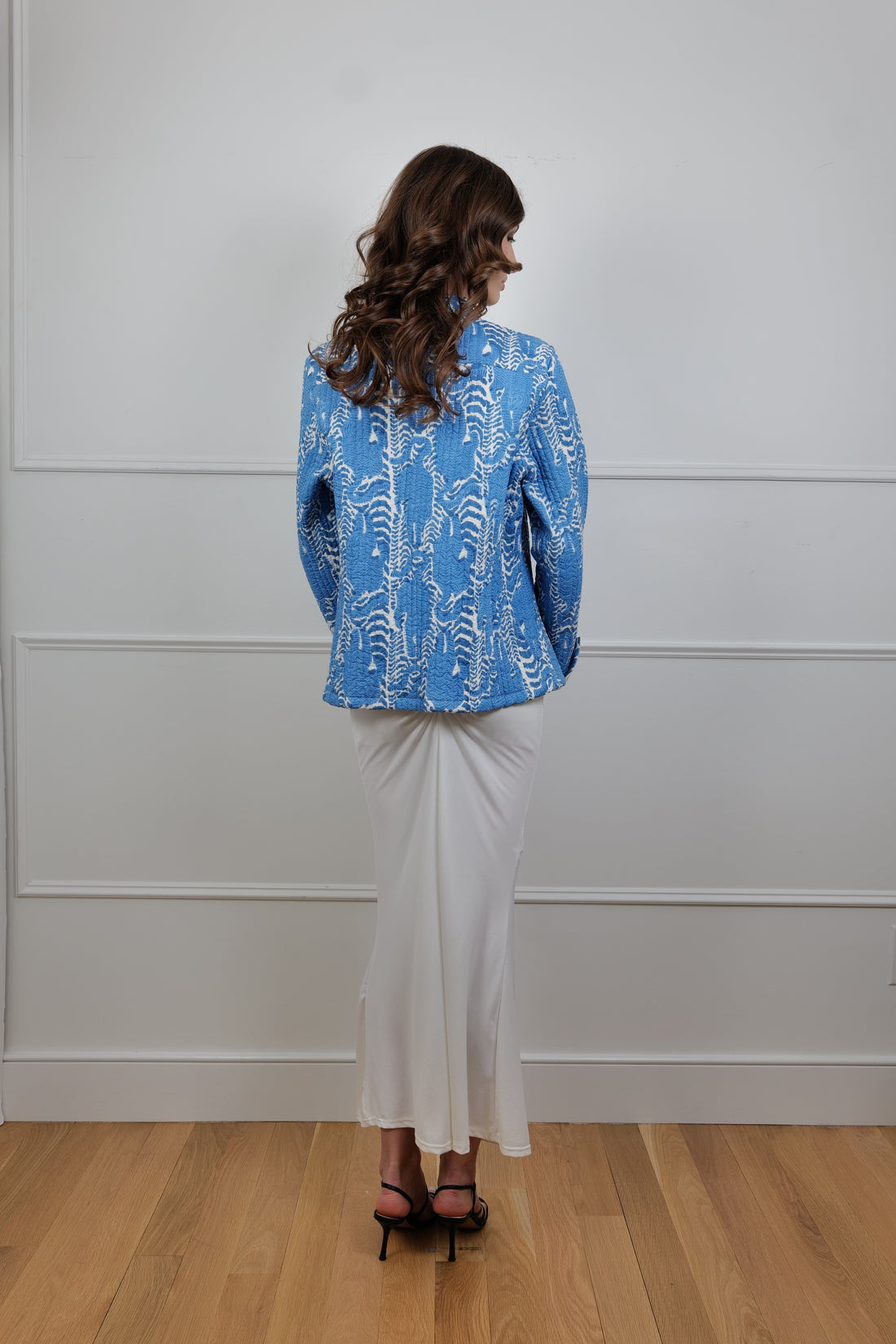 Blue Tide Organic Cotton Blue & White Jacket