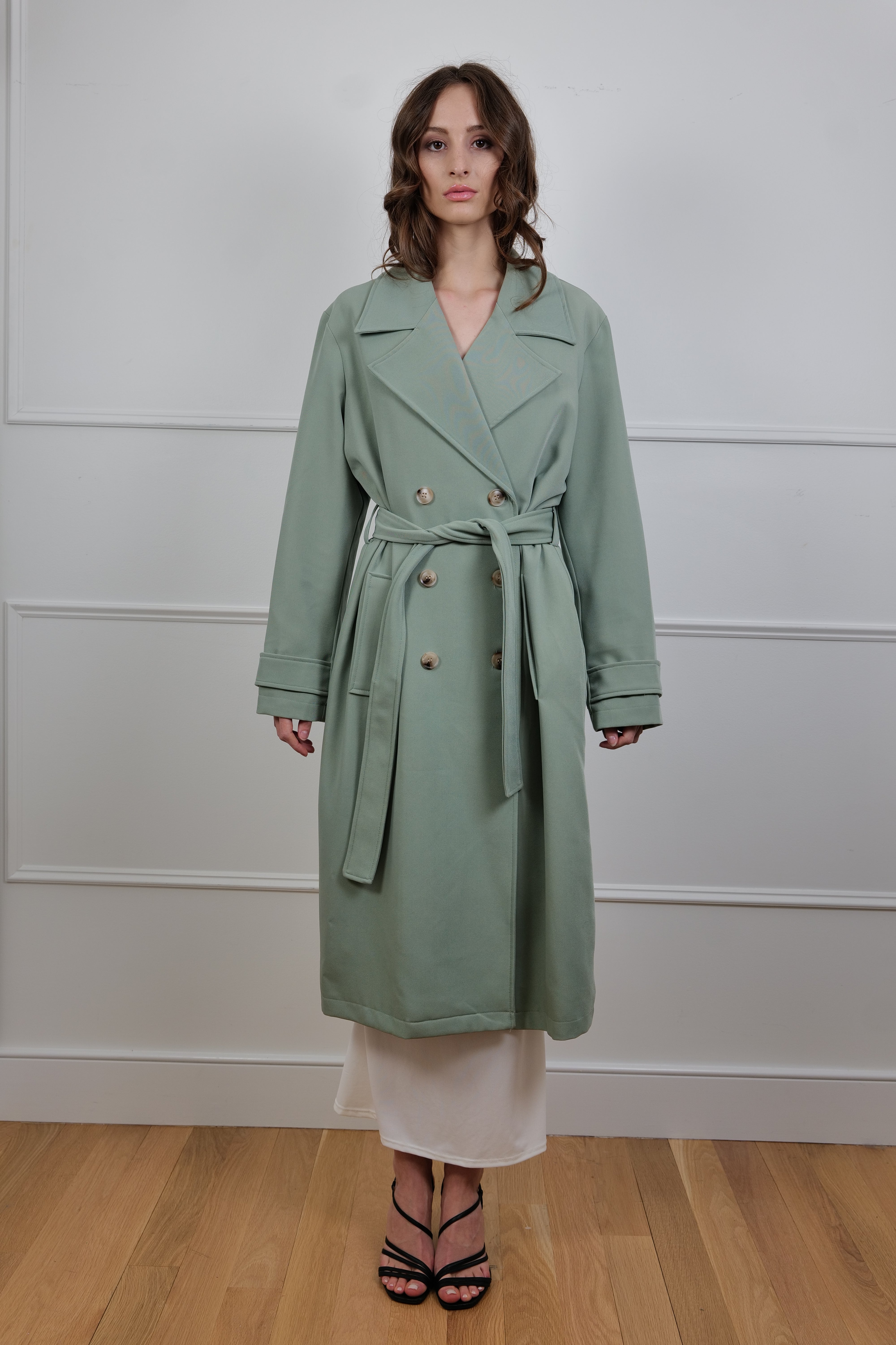 Autumn Chic Light Green Coat