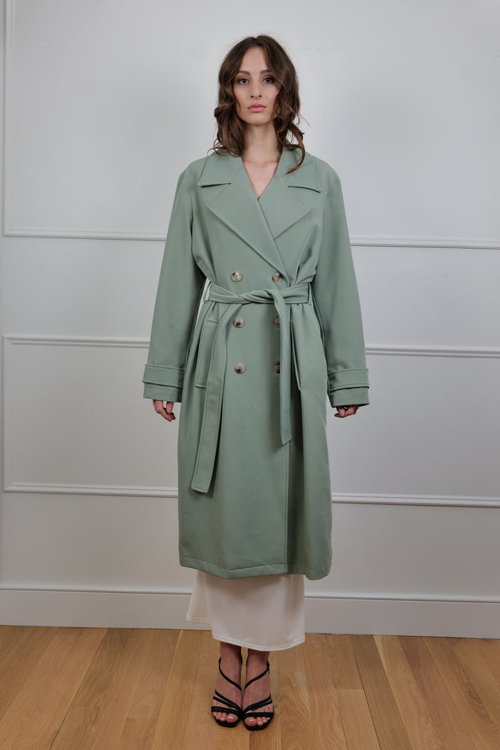 Autumn Chic Light Green Coat