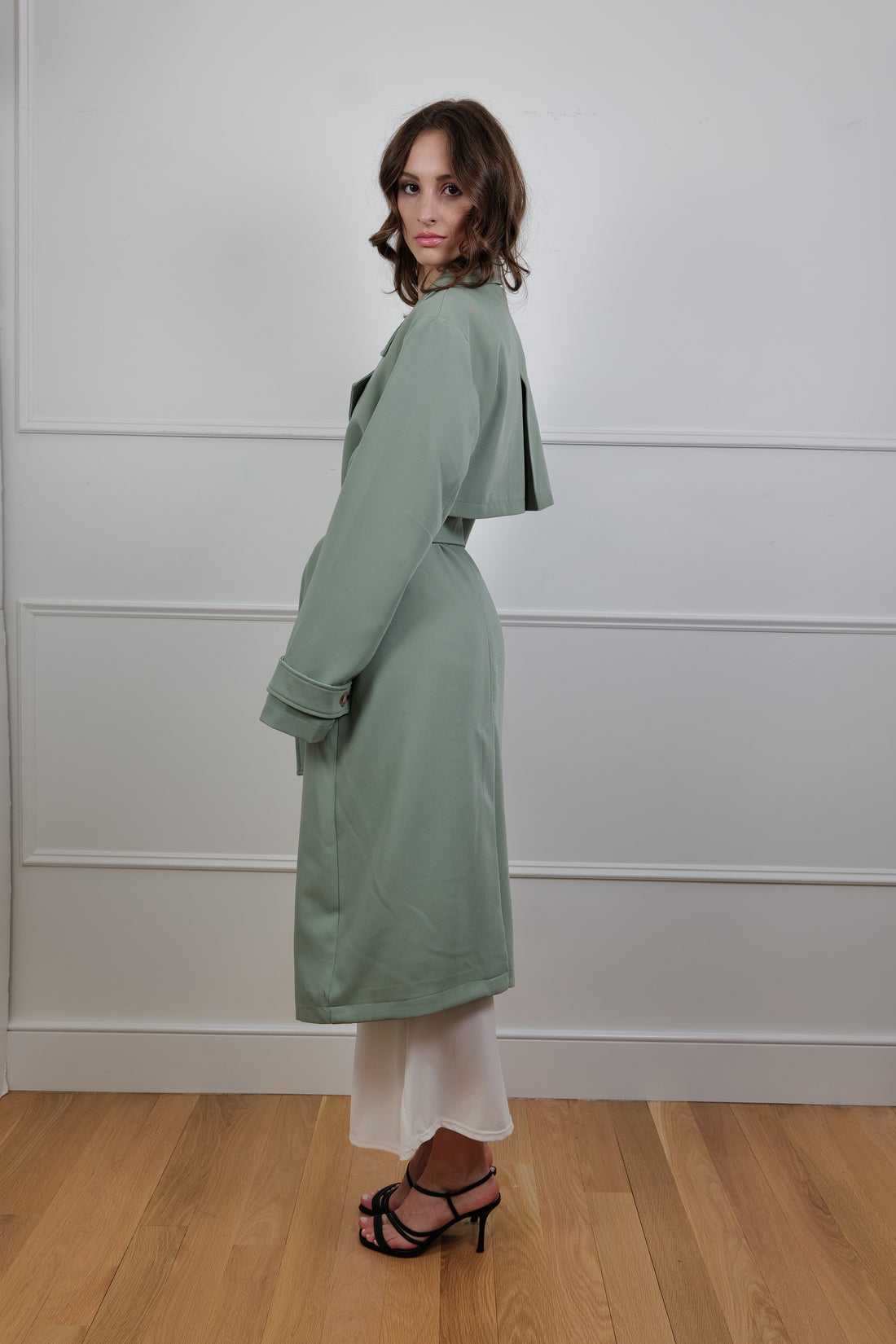 Autumn Chic Light Green Coat