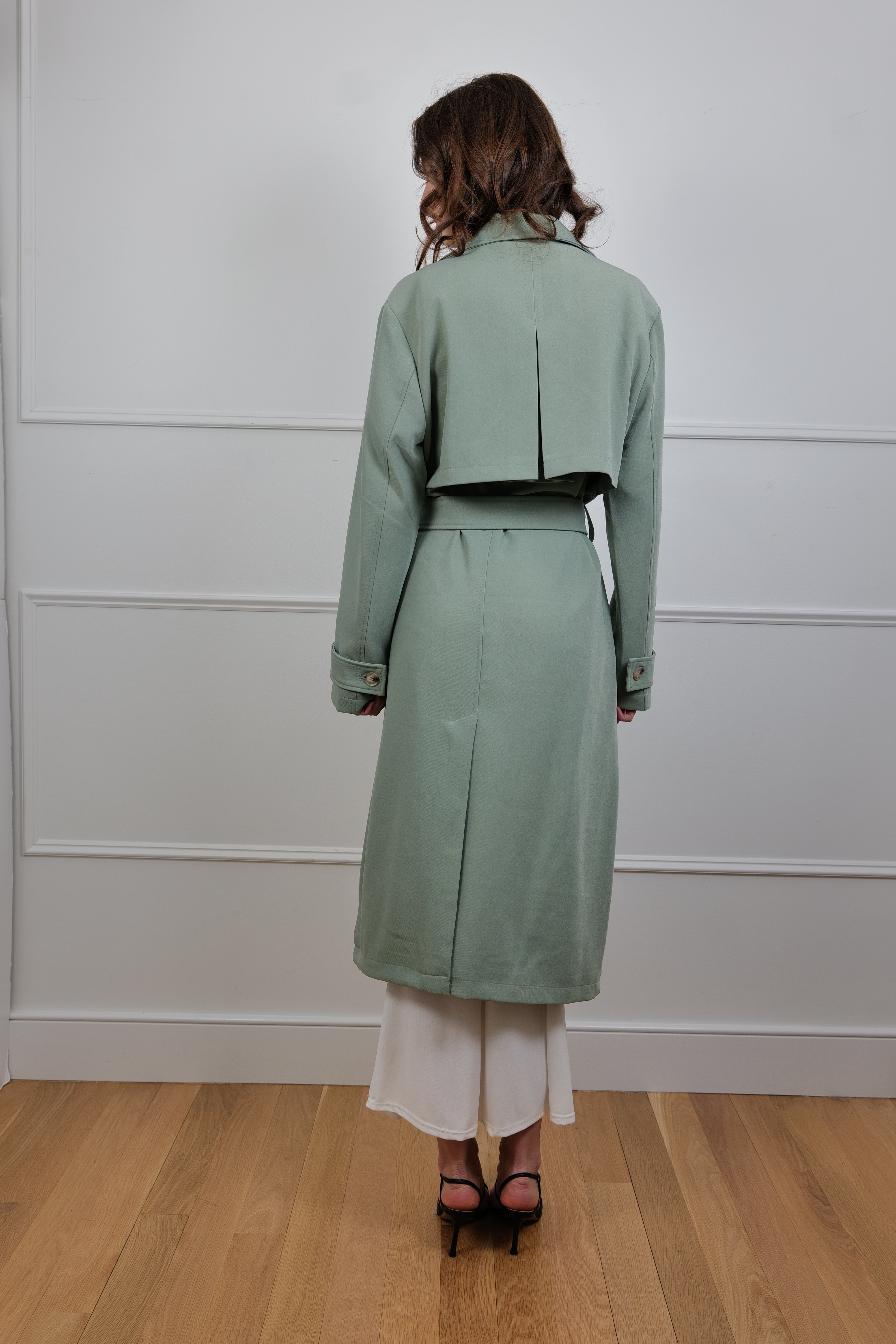 Autumn Chic Light Green Coat