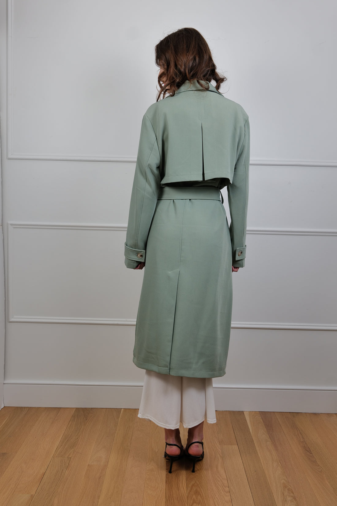 Autumn Chic Light Green Coat