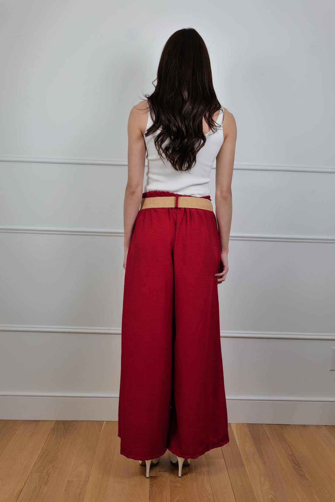 Fuoco Wide-Leg Pants with Belt