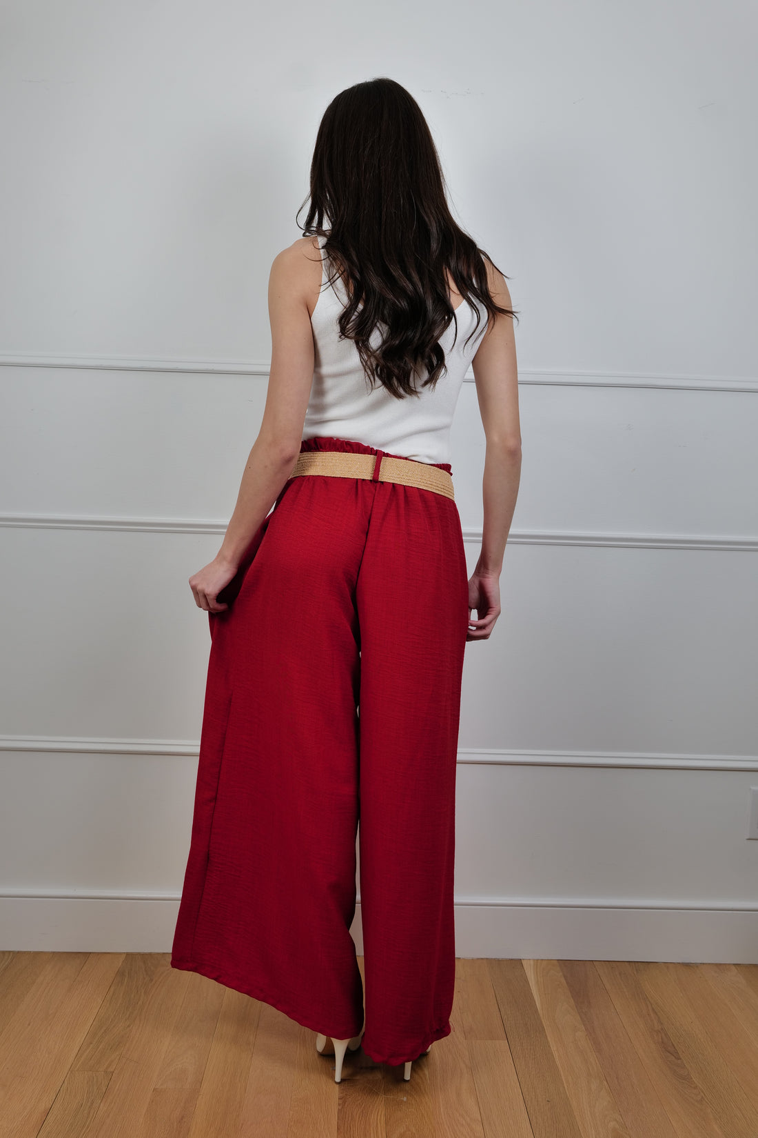 Fuoco Wide-Leg Pants with Belt