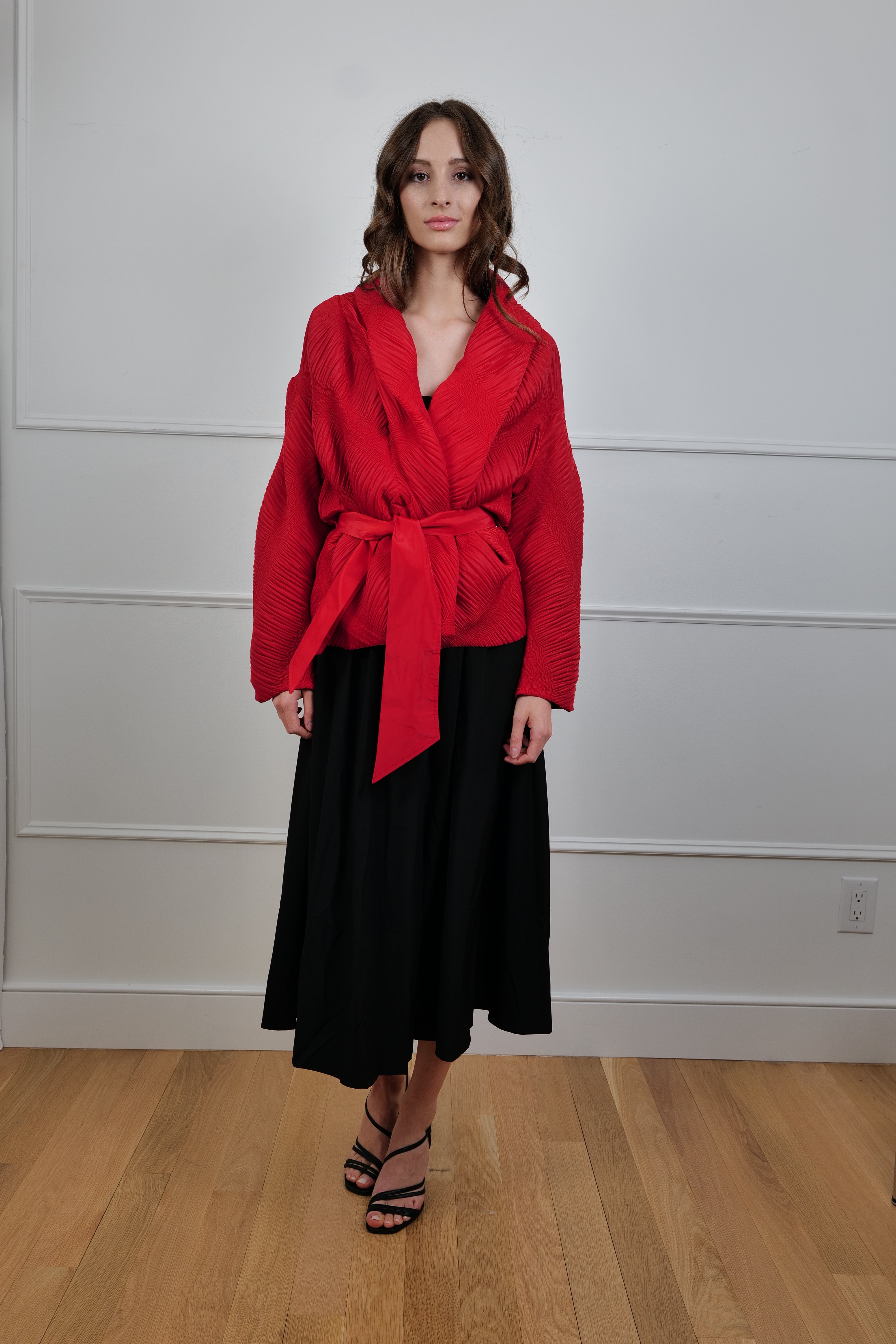 Noir Sculpted Elegance Dress