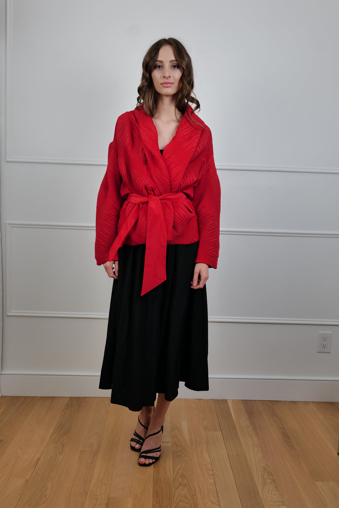 Noir Sculpted Elegance Dress