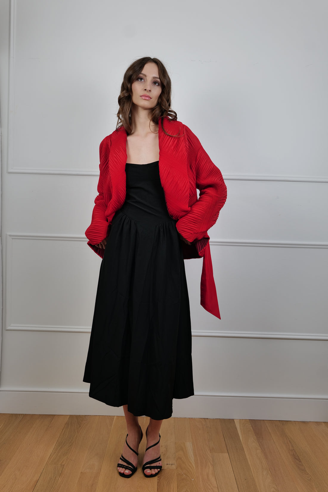 Noir Sculpted Elegance Dress