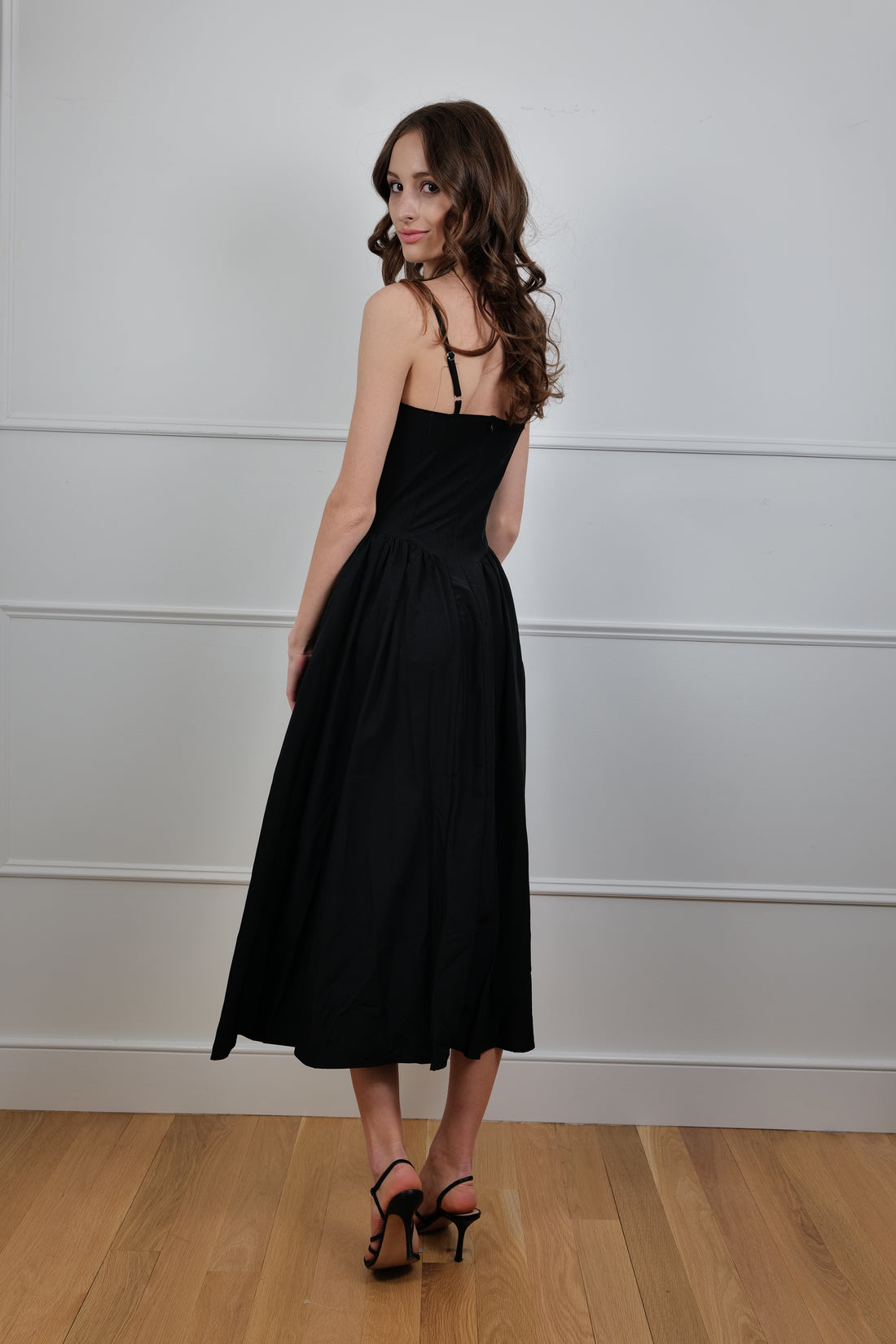 Noir Sculpted Elegance Dress