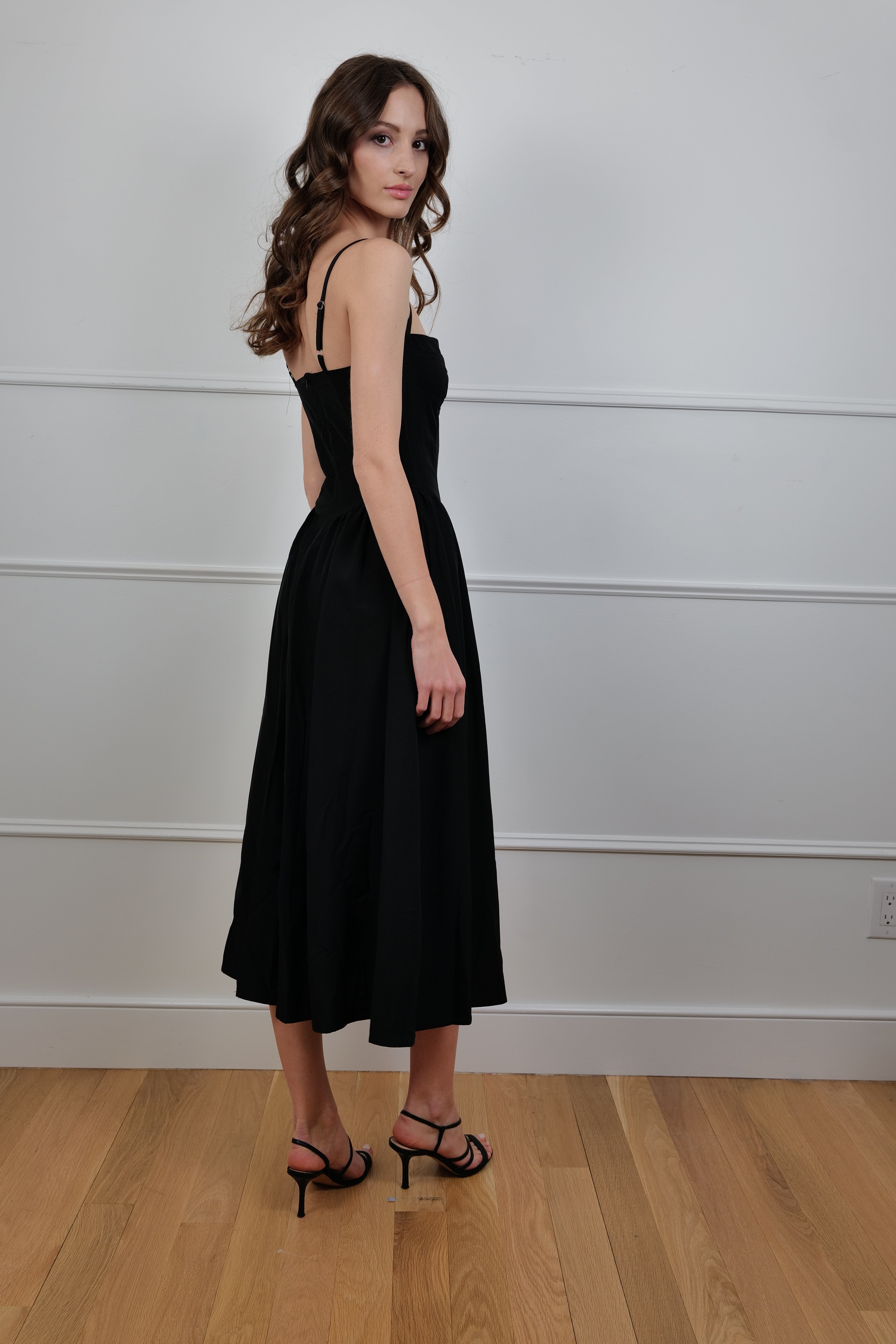 Noir Sculpted Elegance Dress