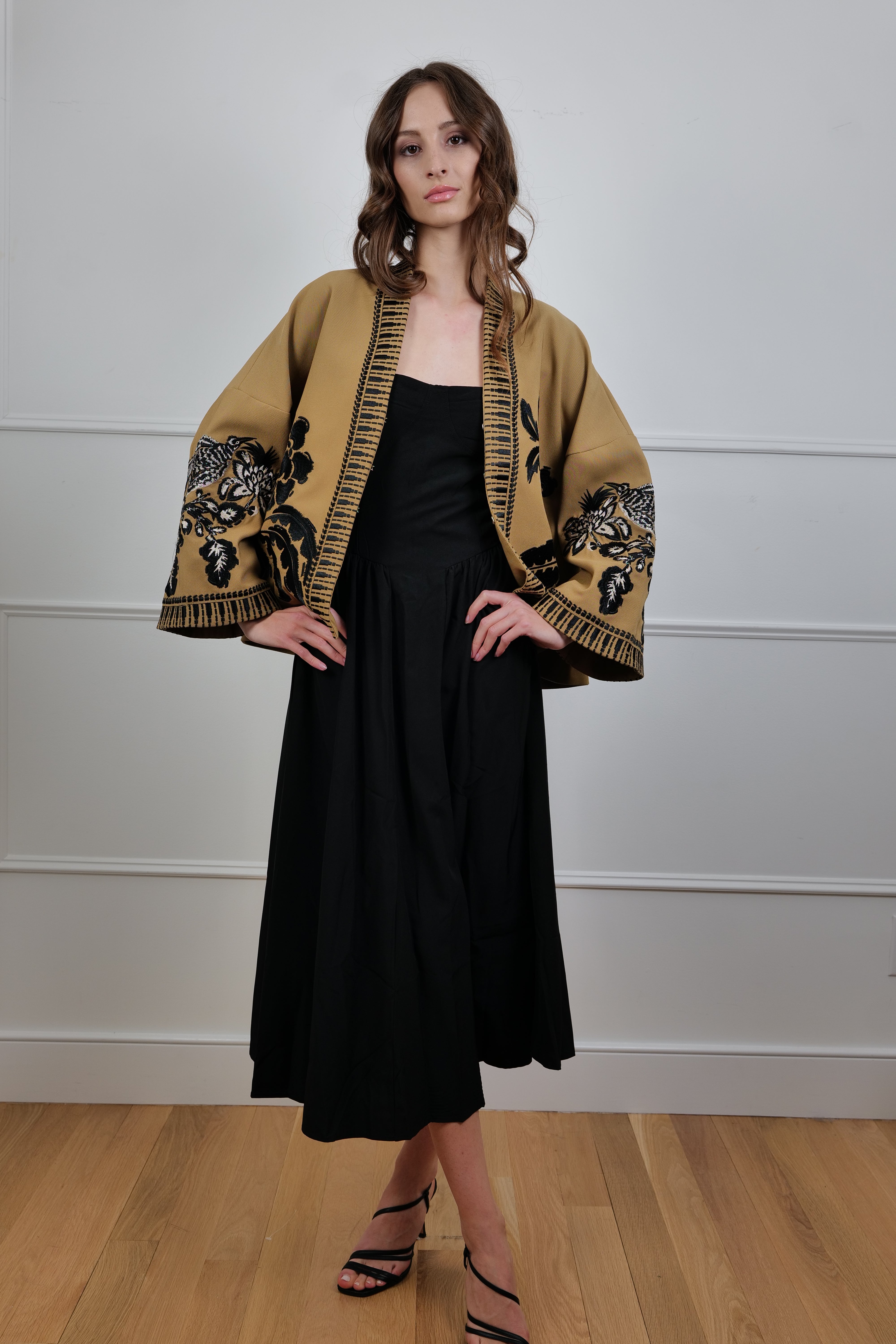 Noir Sculpted Elegance Dress