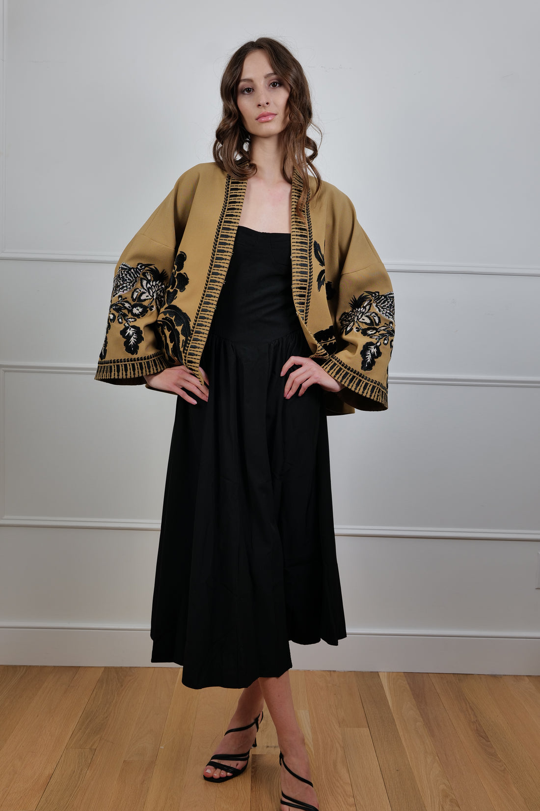 Noir Sculpted Elegance Dress