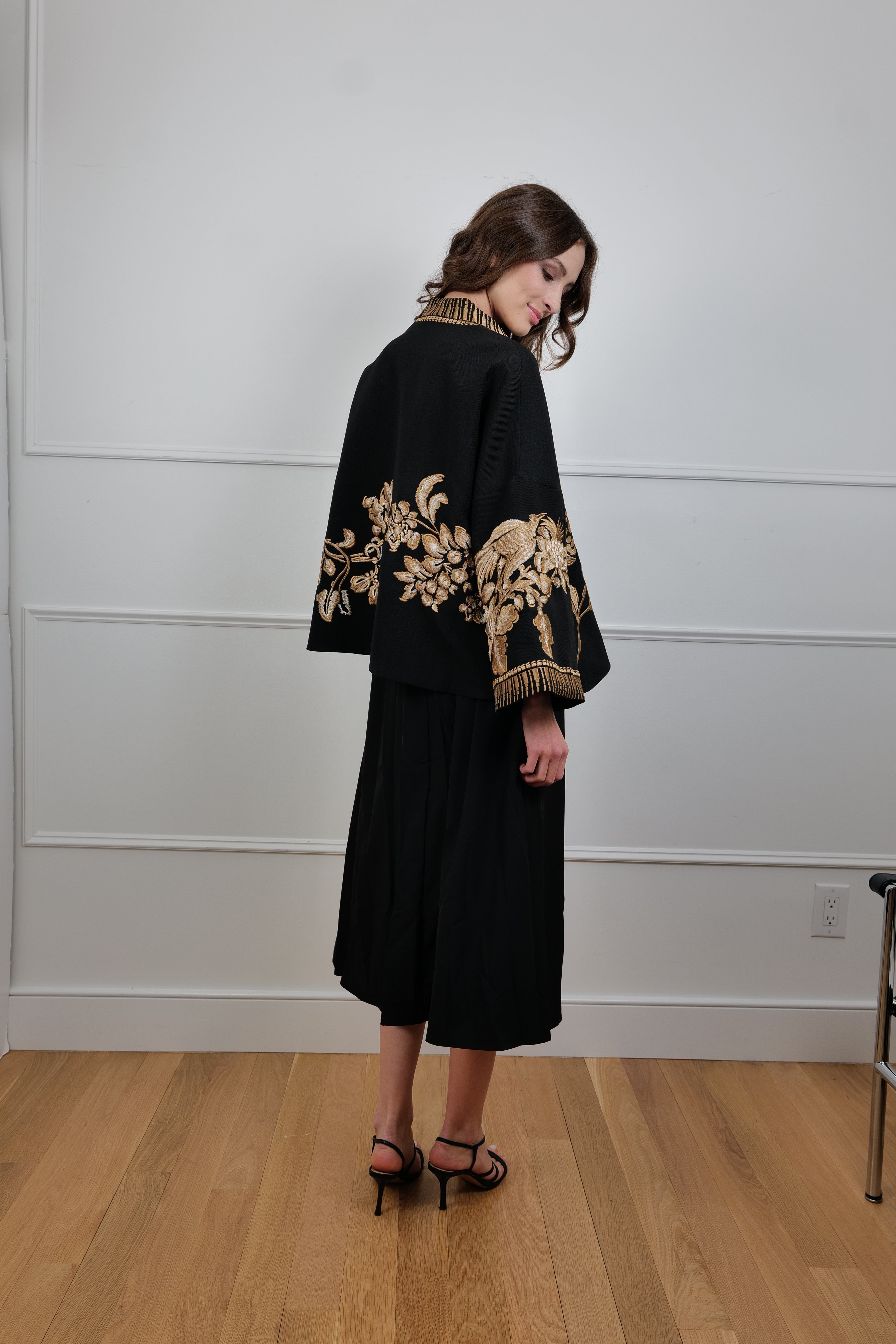 “Golden Mirage” Kimono Jacket - One Size & Handmade - Premium Collection
