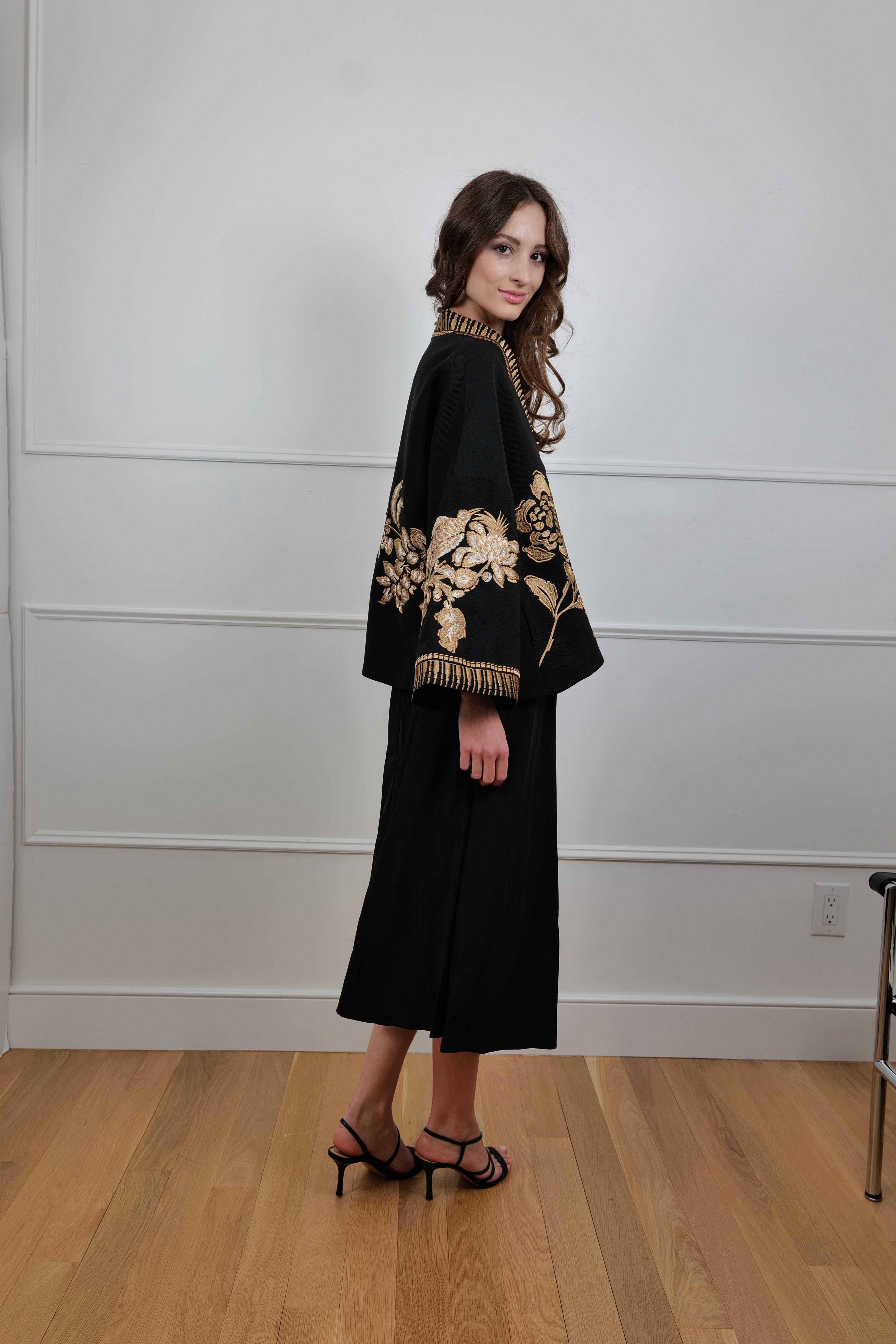 “Golden Mirage” Kimono Jacket - One Size & Handmade - Premium Collection