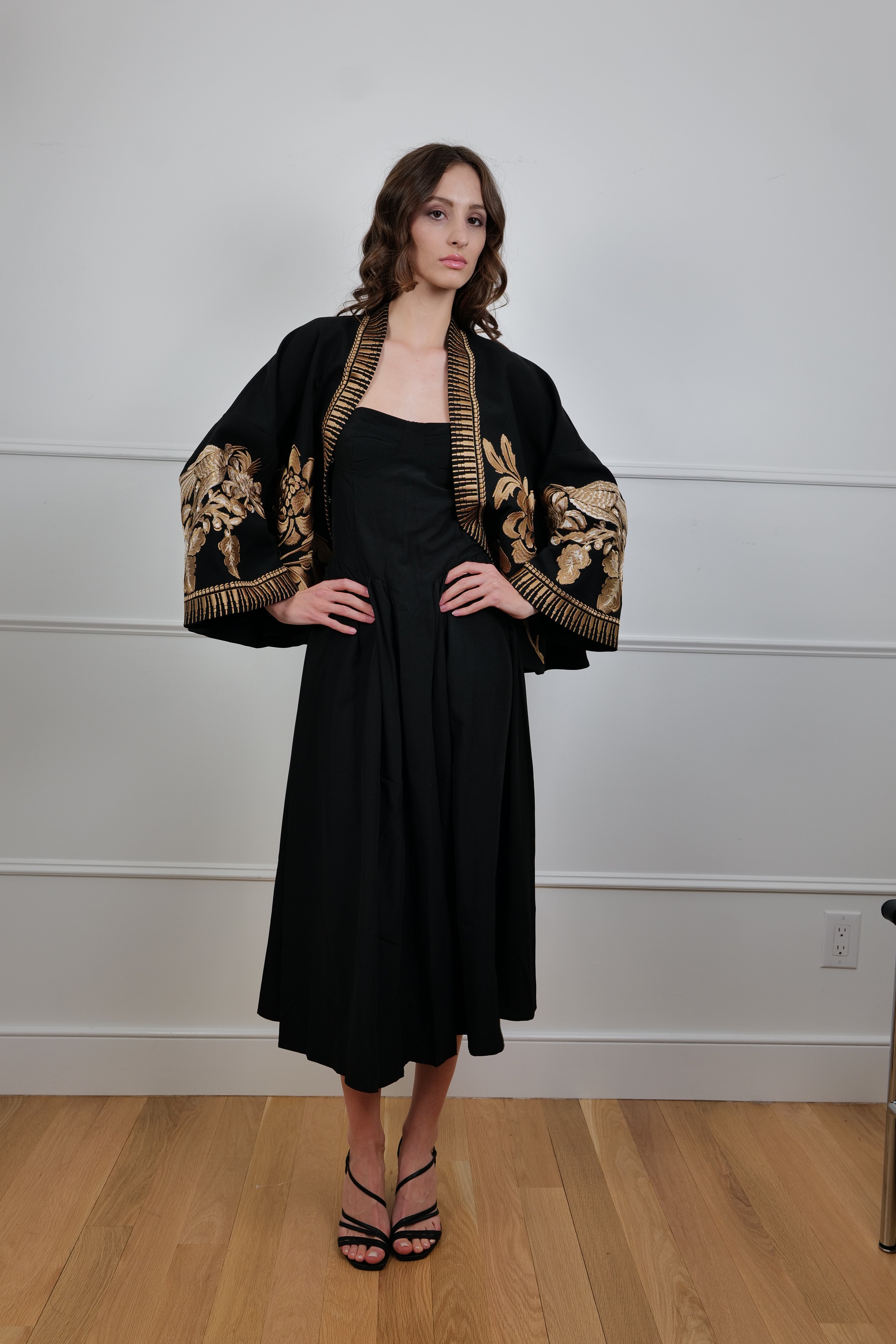 “Golden Mirage” Kimono Jacket - One Size & Handmade - Premium Collection