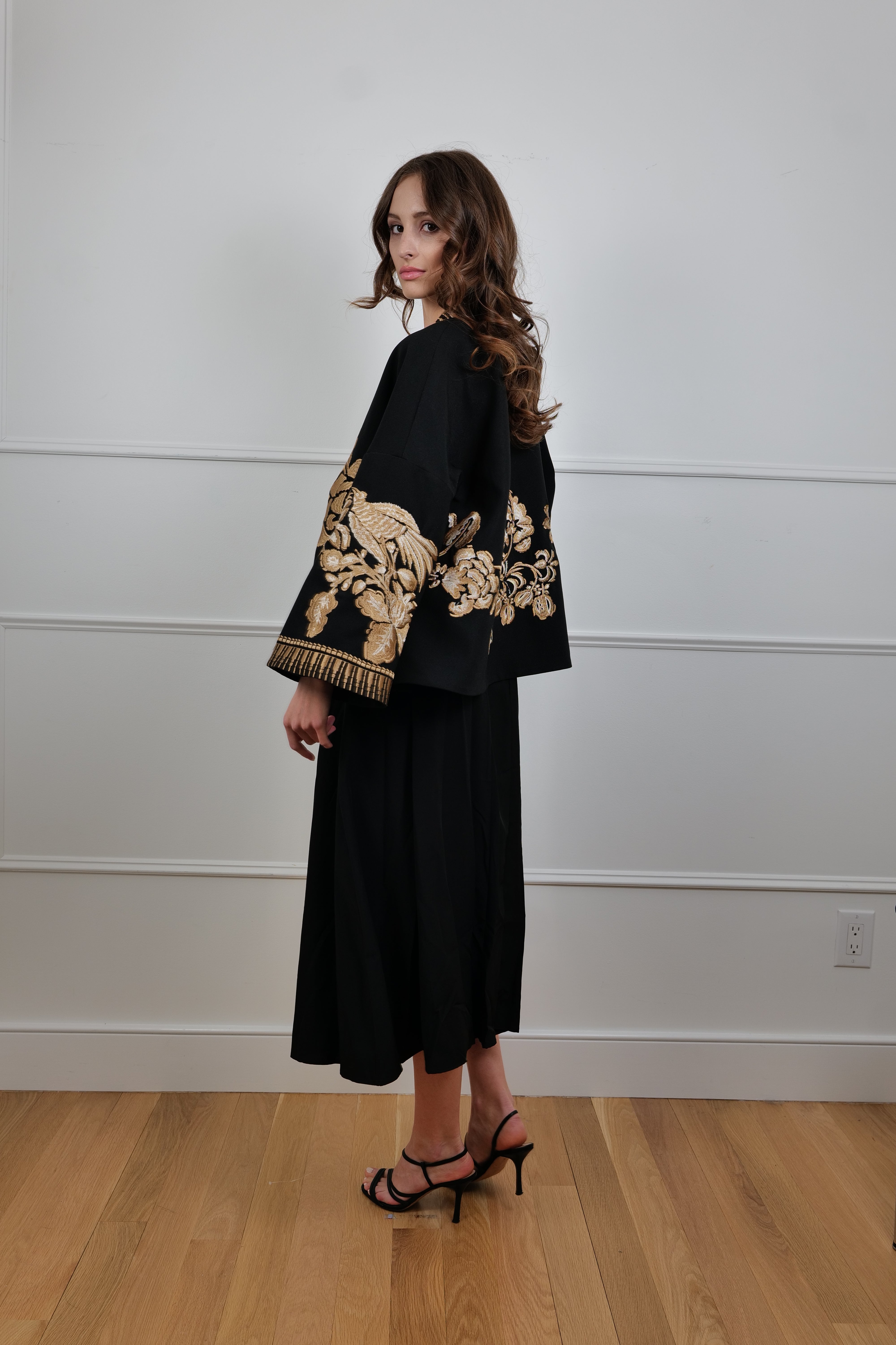 “Golden Mirage” Kimono Jacket - One Size & Handmade - Premium Collection