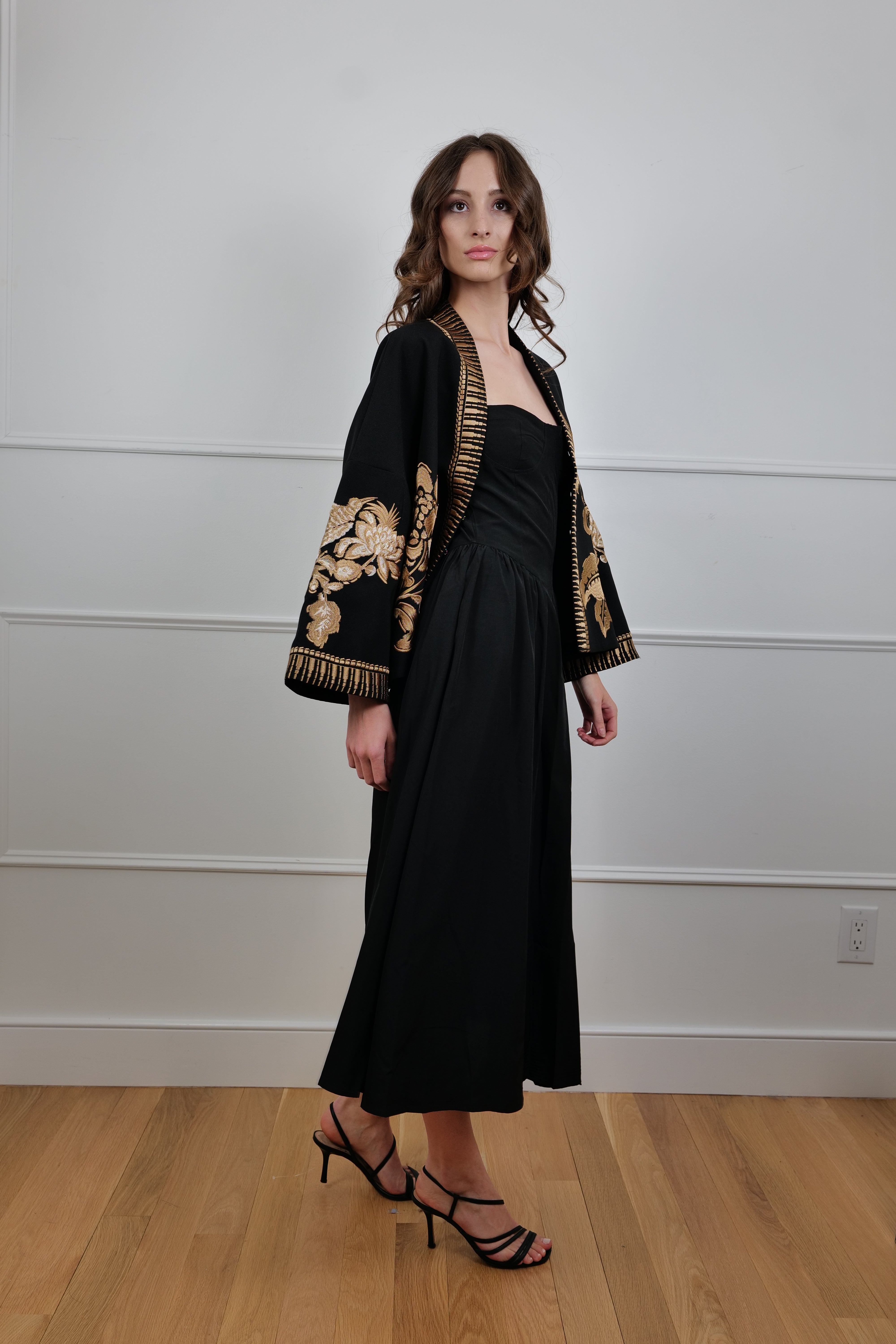 “Golden Mirage” Kimono Jacket - One Size & Handmade - Premium Collection