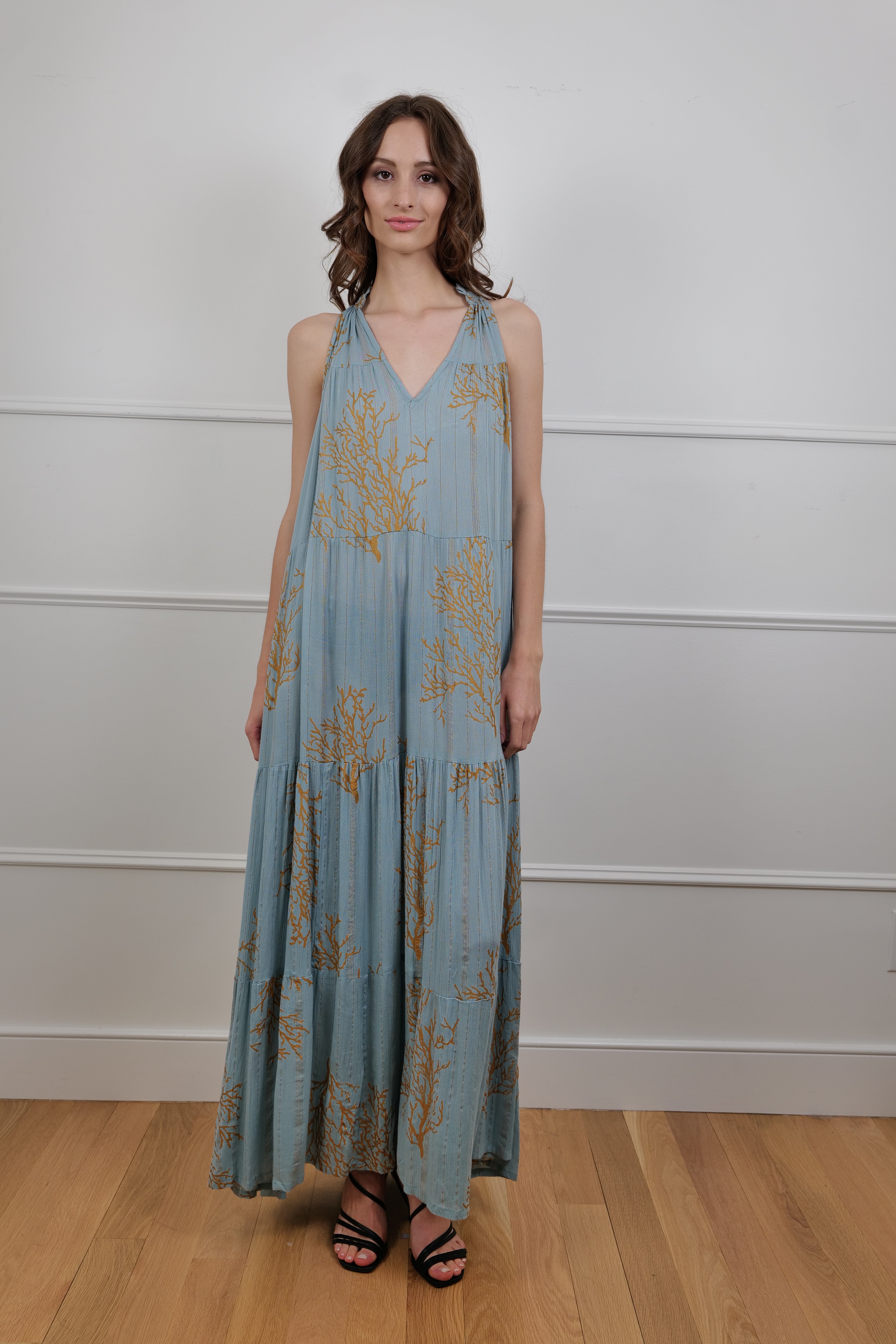 Sea Whisper Maxi Dress - Bold & Elegant