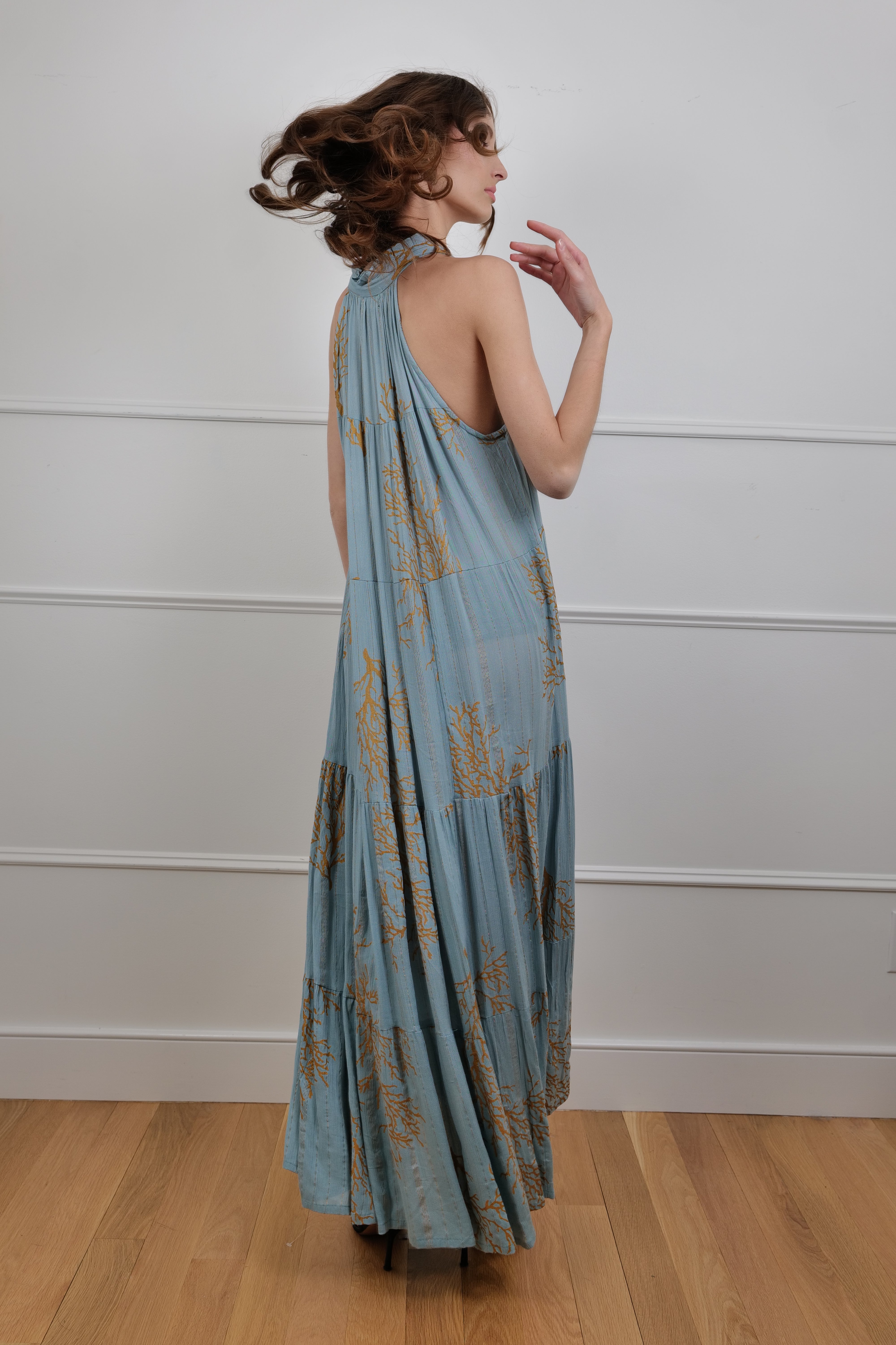 Sea Whisper Maxi Dress - Bold & Elegant