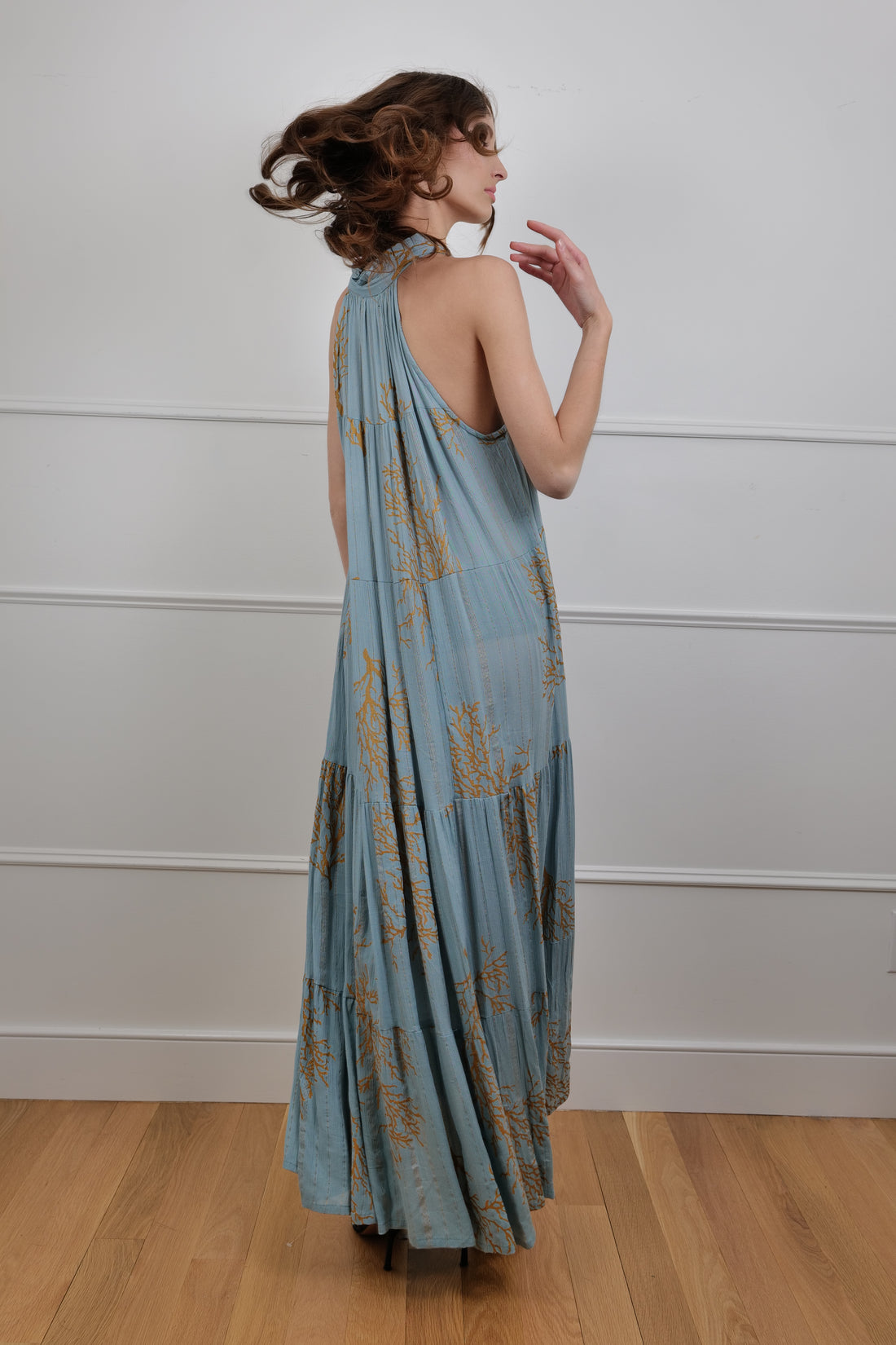 Sea Whisper Maxi Dress - Bold & Elegant