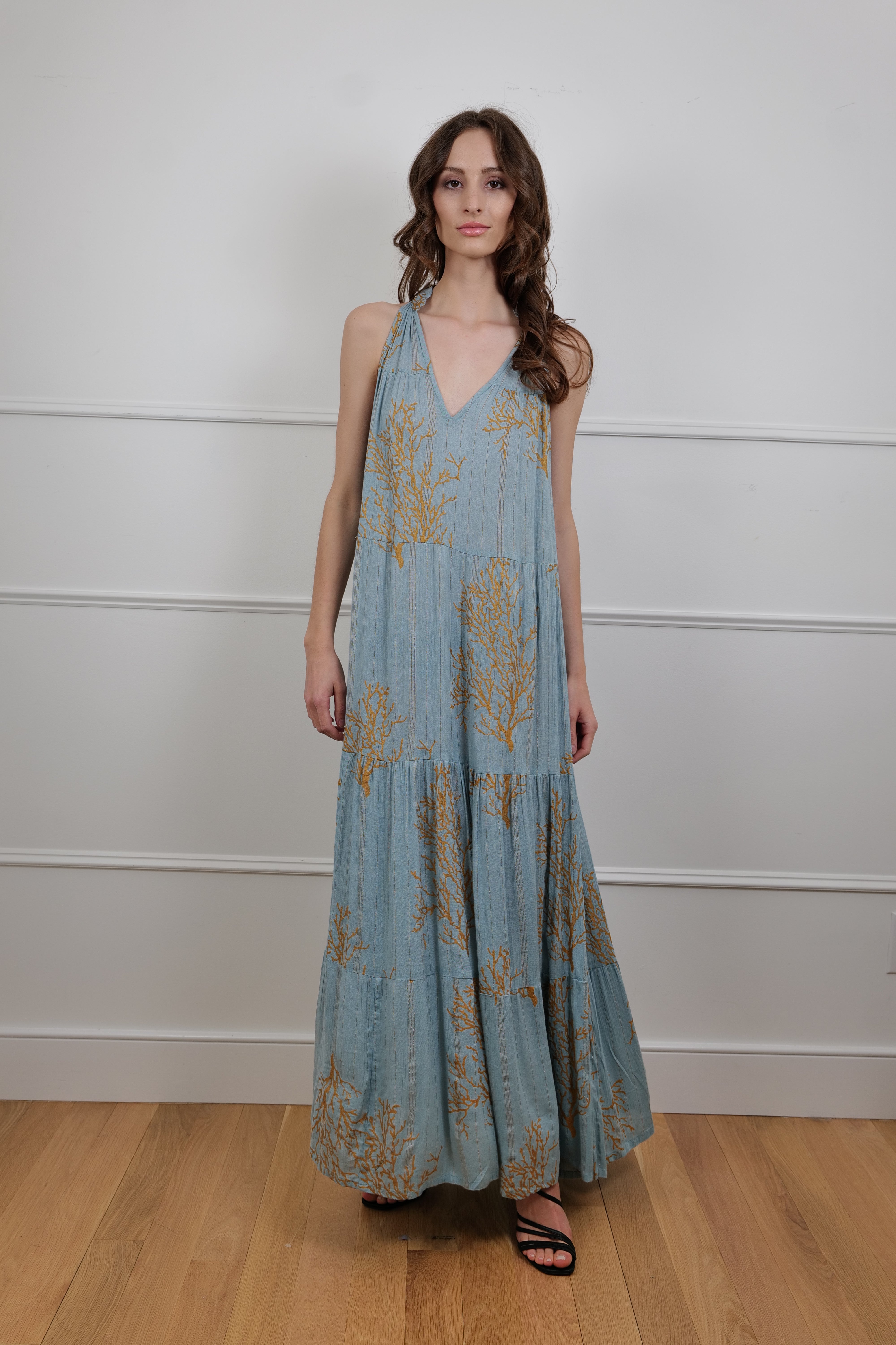 Sea Whisper Maxi Dress - Bold & Elegant