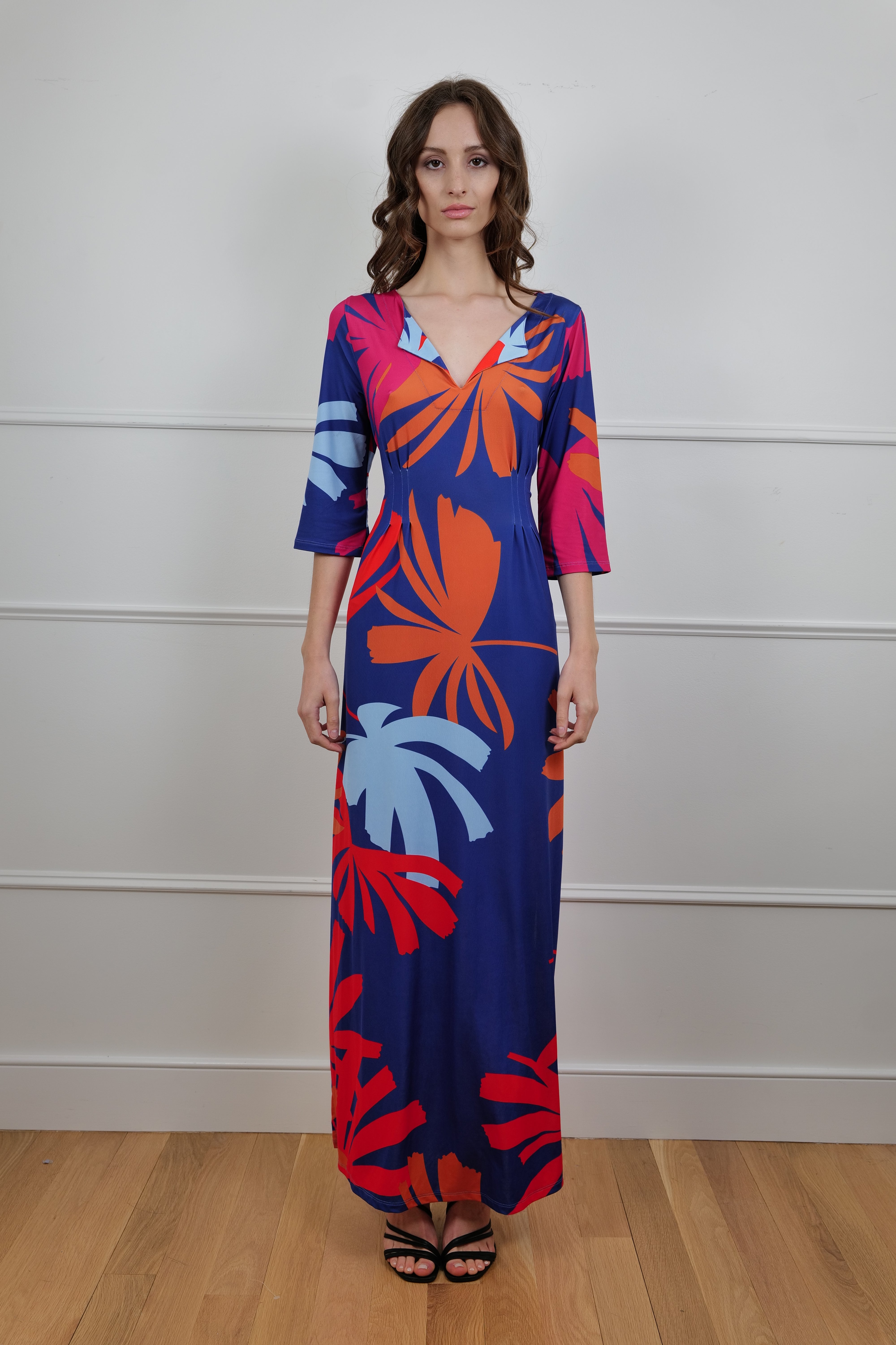 “Tropical Blaze” Bodycon Maxi Dress