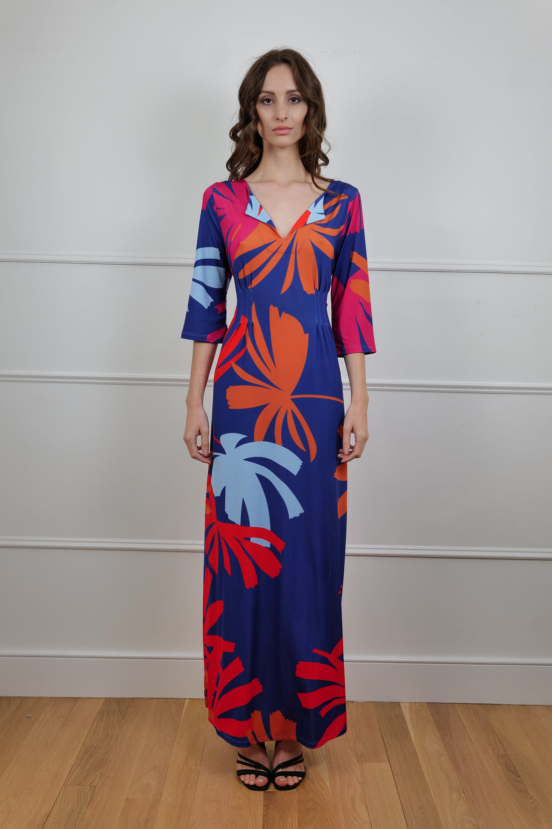 “Tropical Blaze” Bodycon Maxi Dress