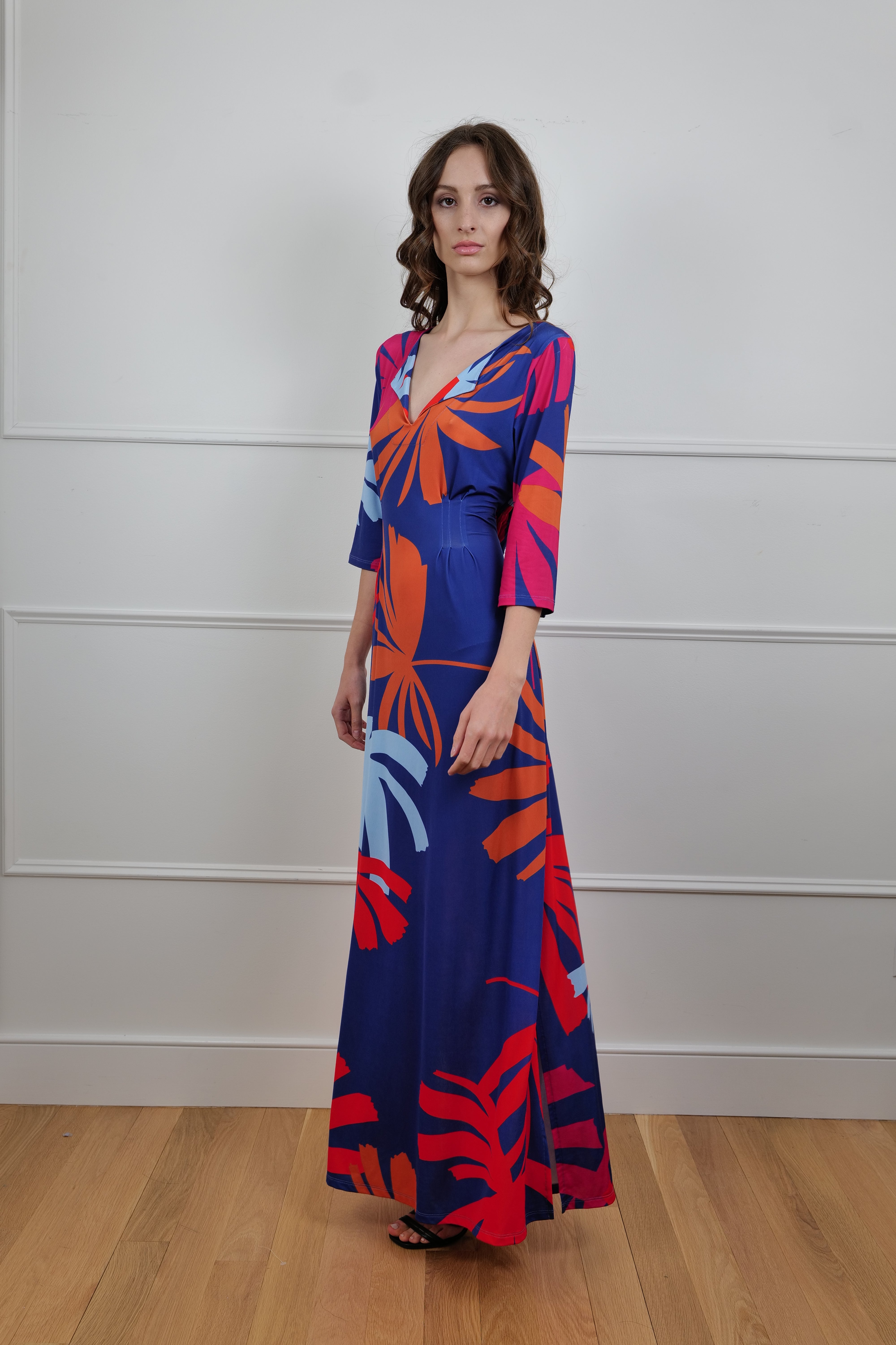 “Tropical Blaze” Bodycon Maxi Dress