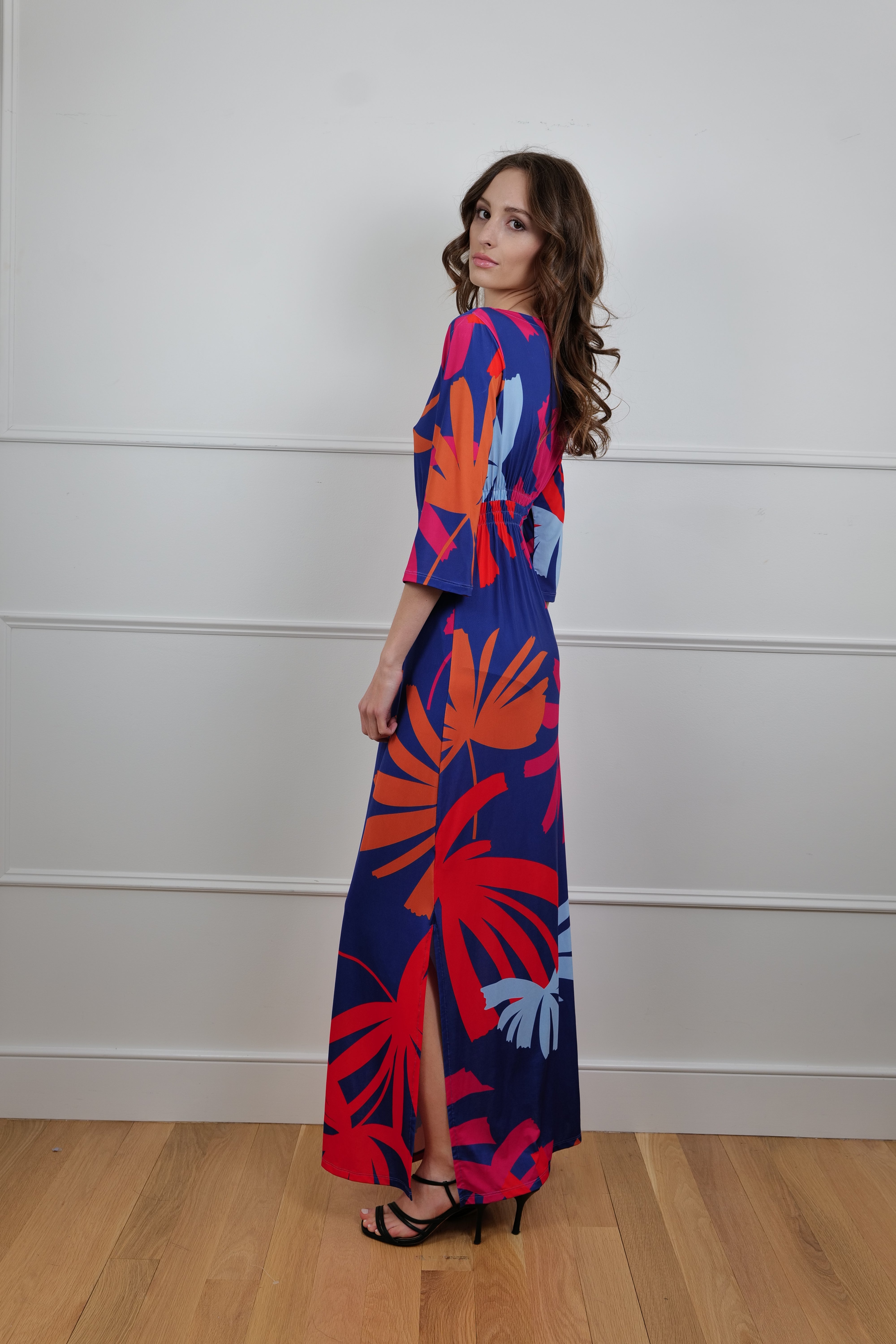 “Tropical Blaze” Bodycon Maxi Dress