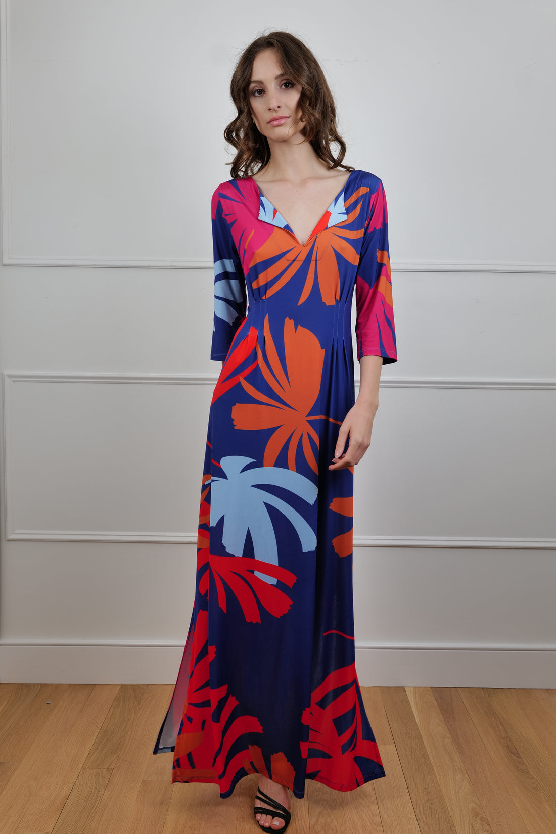“Tropical Blaze” Bodycon Maxi Dress