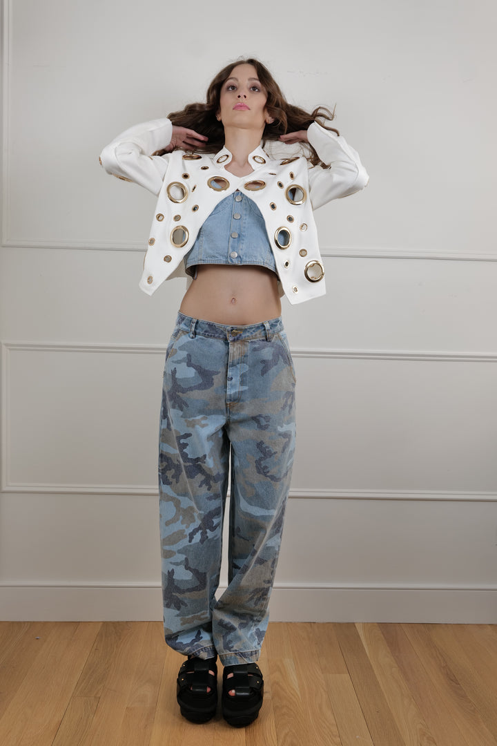 Camouflage Denim Jeans