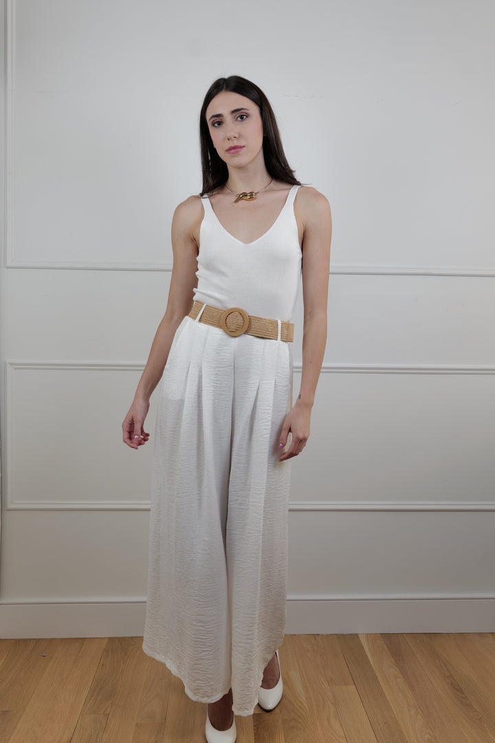 Fuoco Wide-Leg Pants with Belt