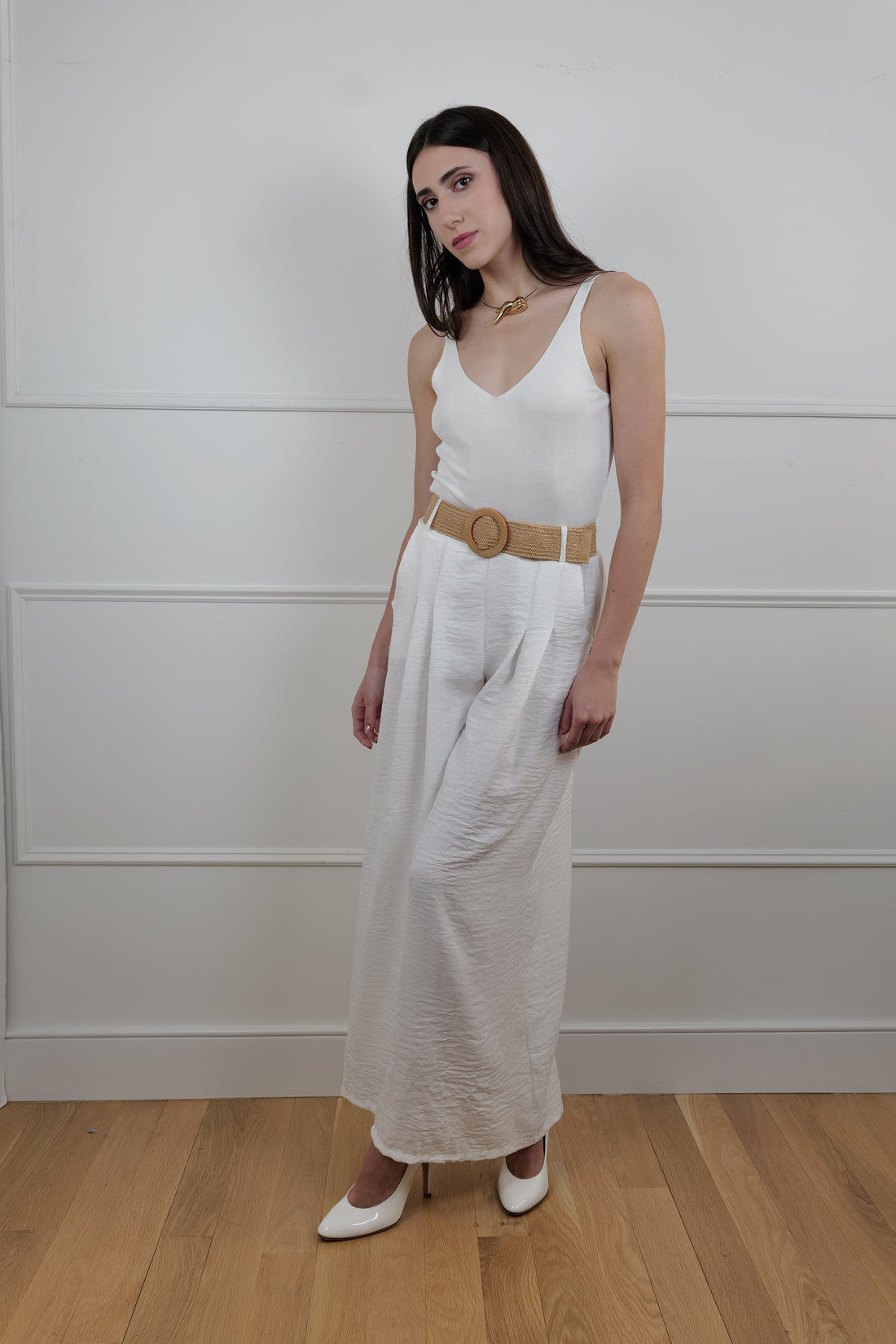 Fuoco Wide-Leg Pants with Belt