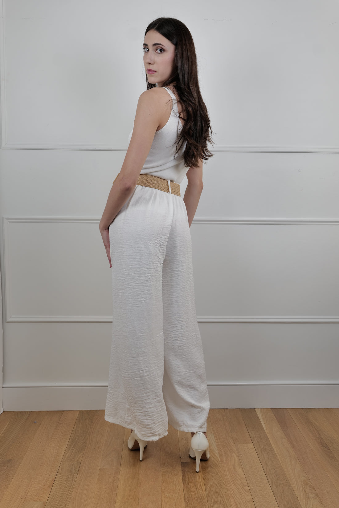 Fuoco Wide-Leg Pants with Belt