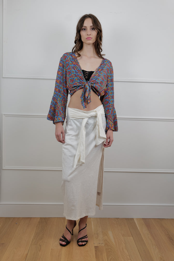 Summer Skirt in Ivory Linen One Size