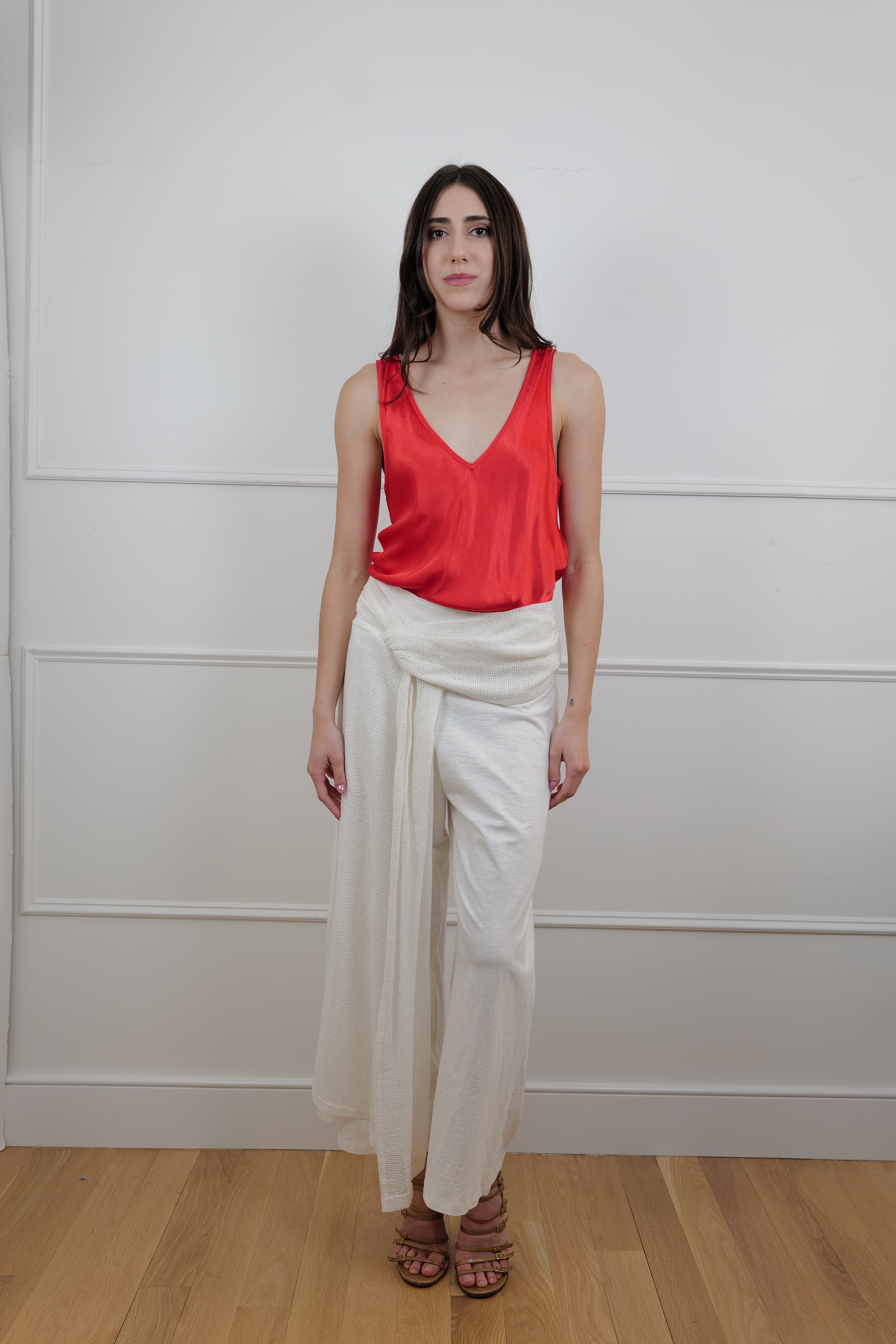 “Costa Bianca” Crochet Cotton Wrap Pants - One Size - Summer & Casual