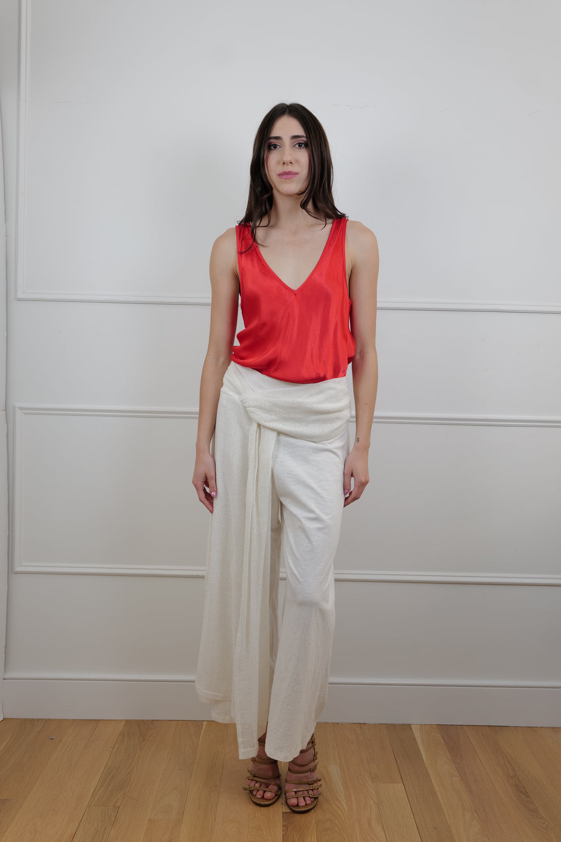 “Costa Bianca” Crochet Cotton Wrap Pants - One Size - Summer & Casual