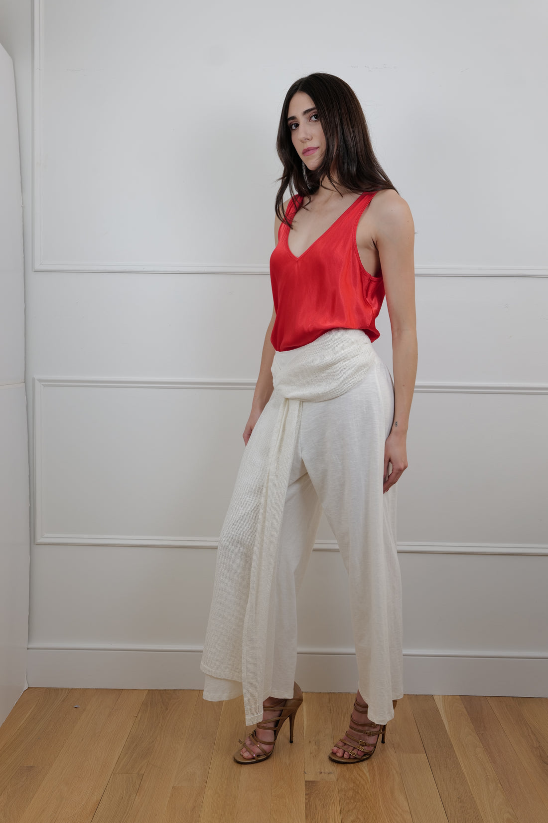 “Costa Bianca” Crochet Cotton Wrap Pants - One Size - Summer & Casual