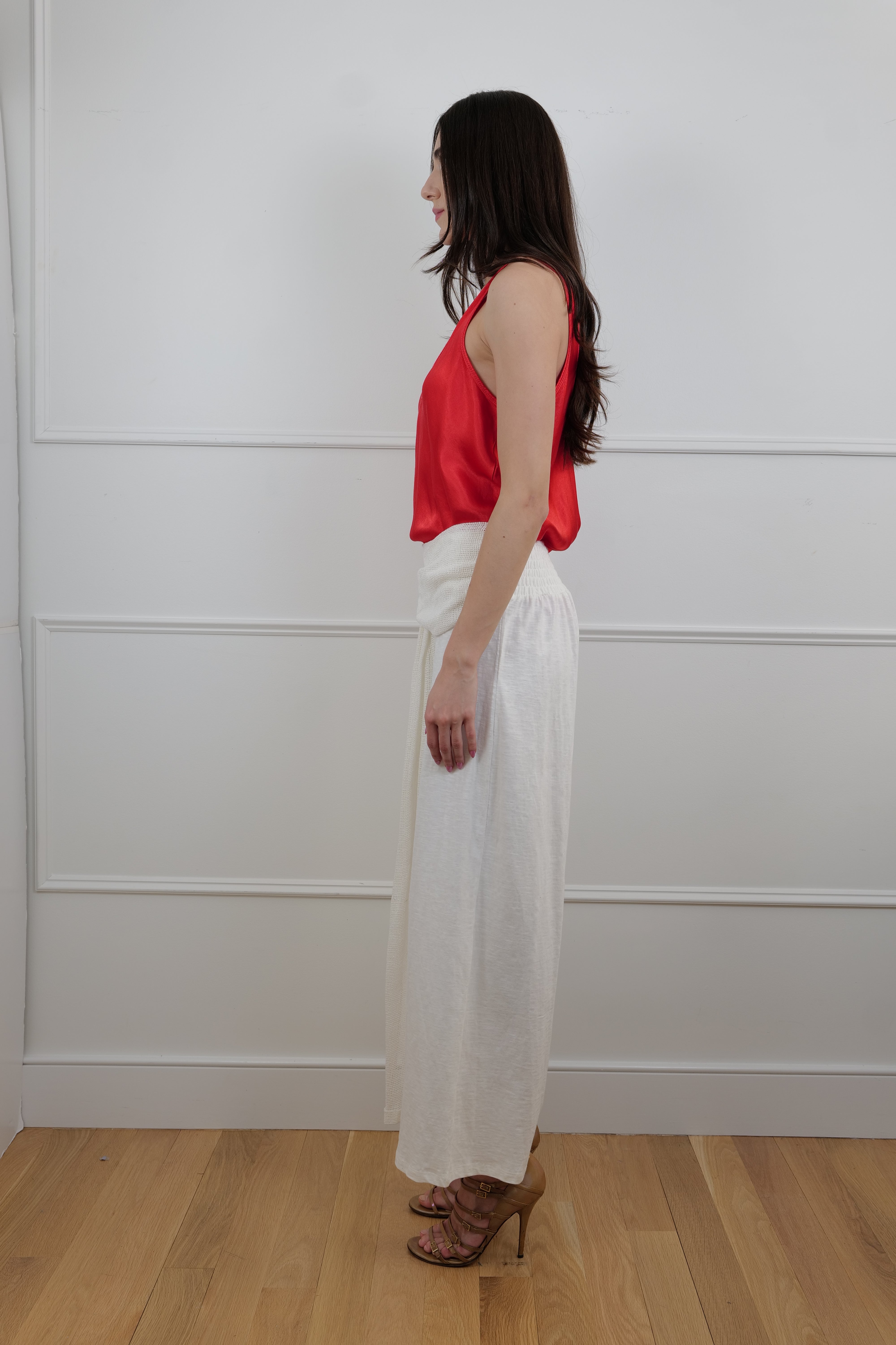 “Costa Bianca” Crochet Cotton Wrap Pants - One Size - Summer & Casual