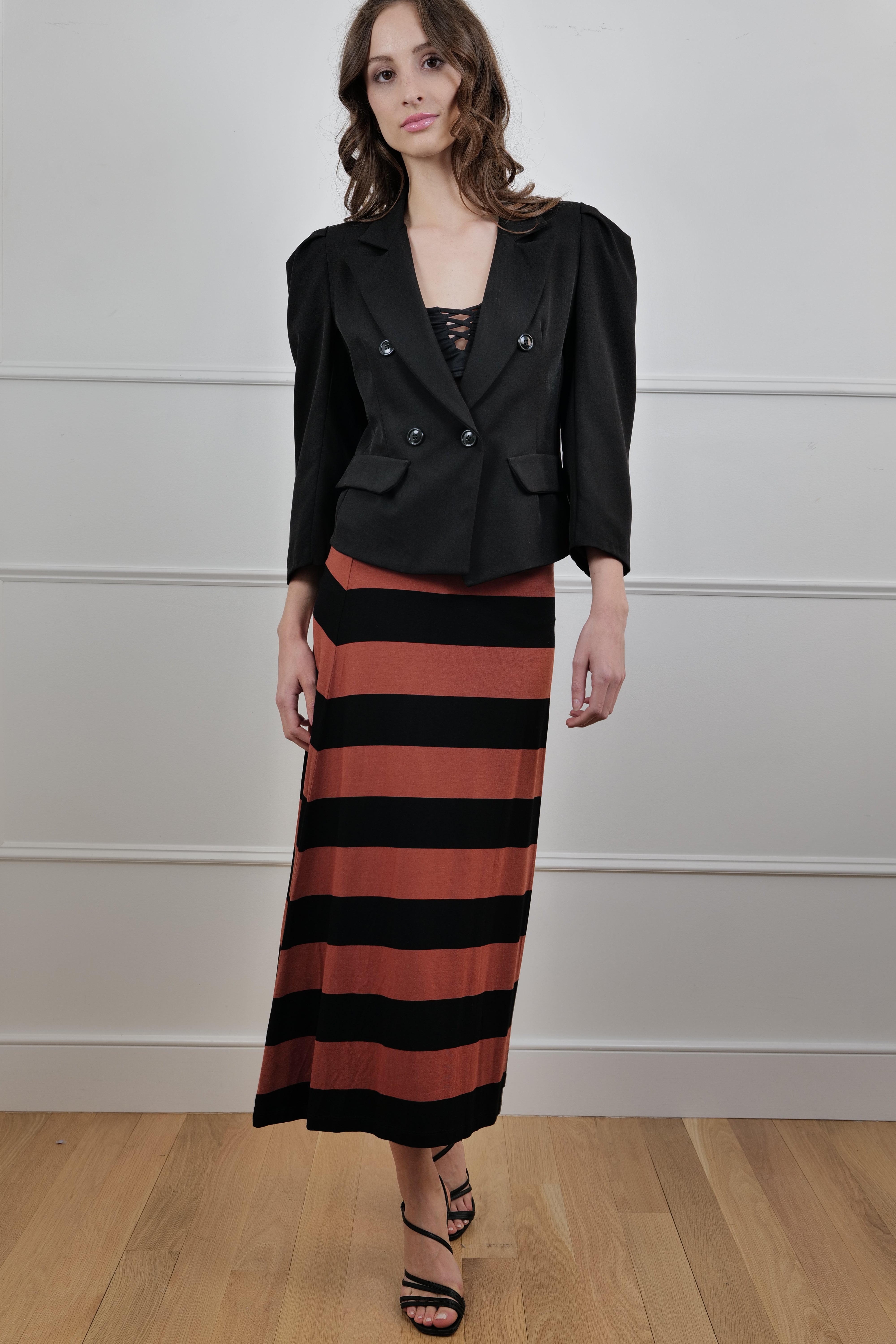 Midnight Cropped Elegant Black Short Jacket - Long Sleeve