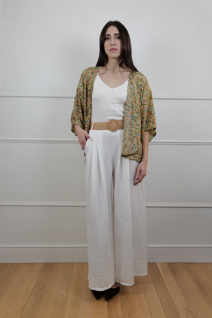 Button-Down Top in Golden Vine