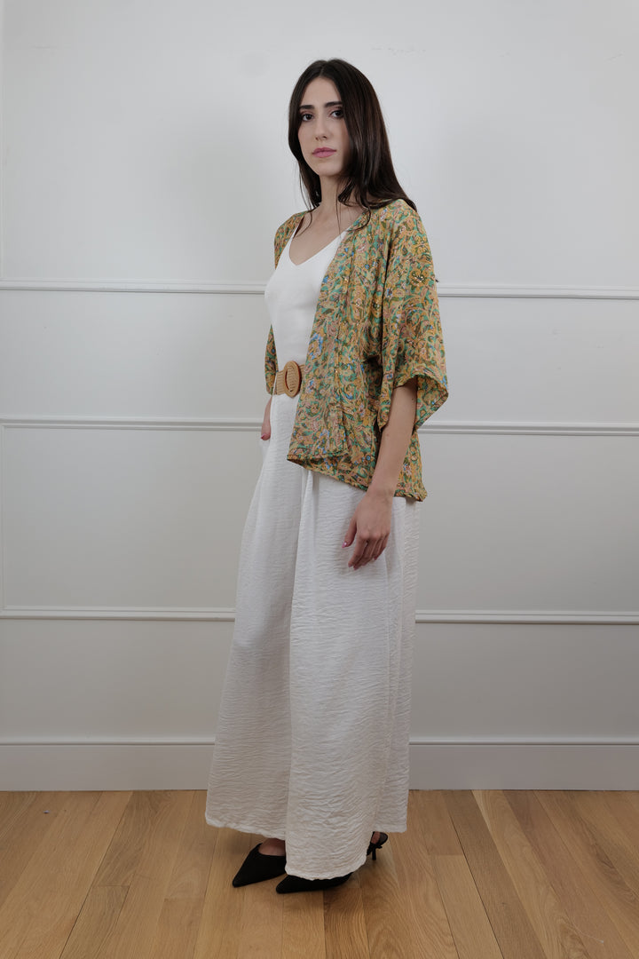 Button-Down Top in Golden Vine