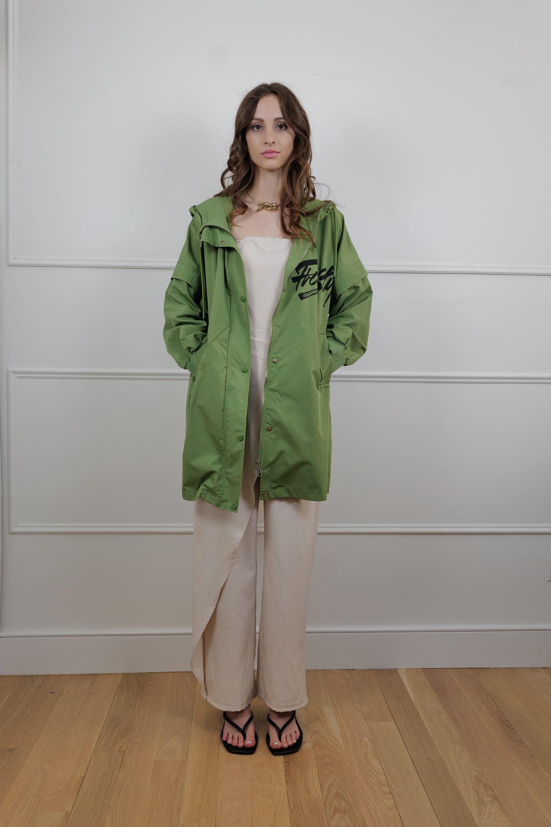 Bold and Free Unique Green Coat