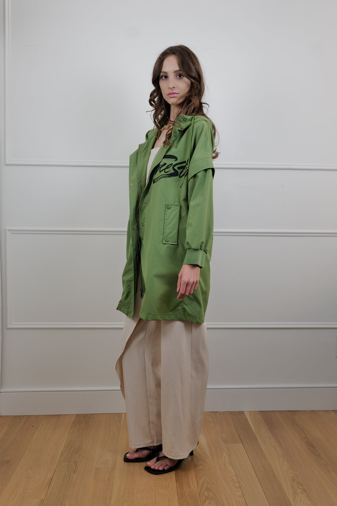 Bold and Free Unique Green Coat