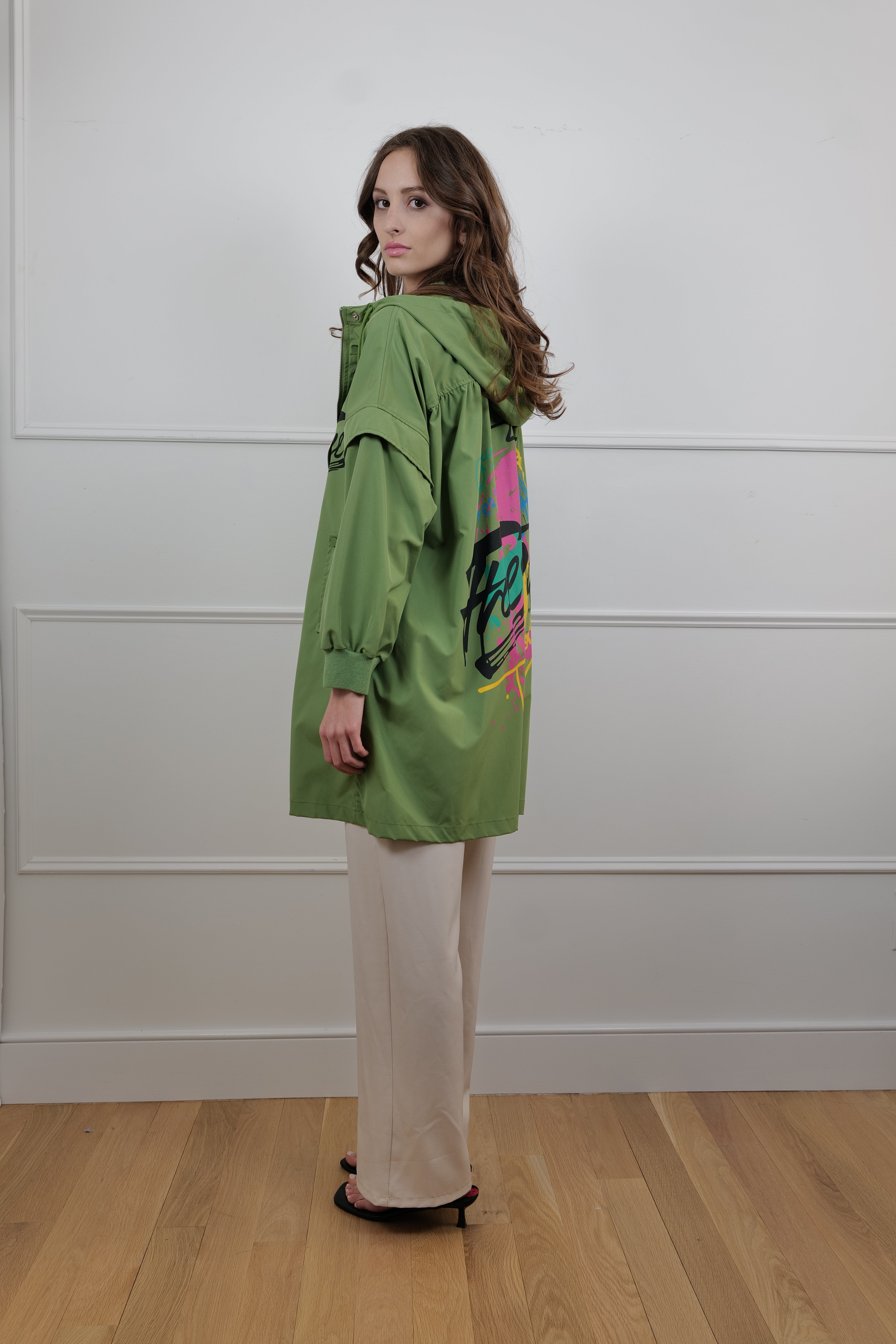Bold and Free Unique Green Coat