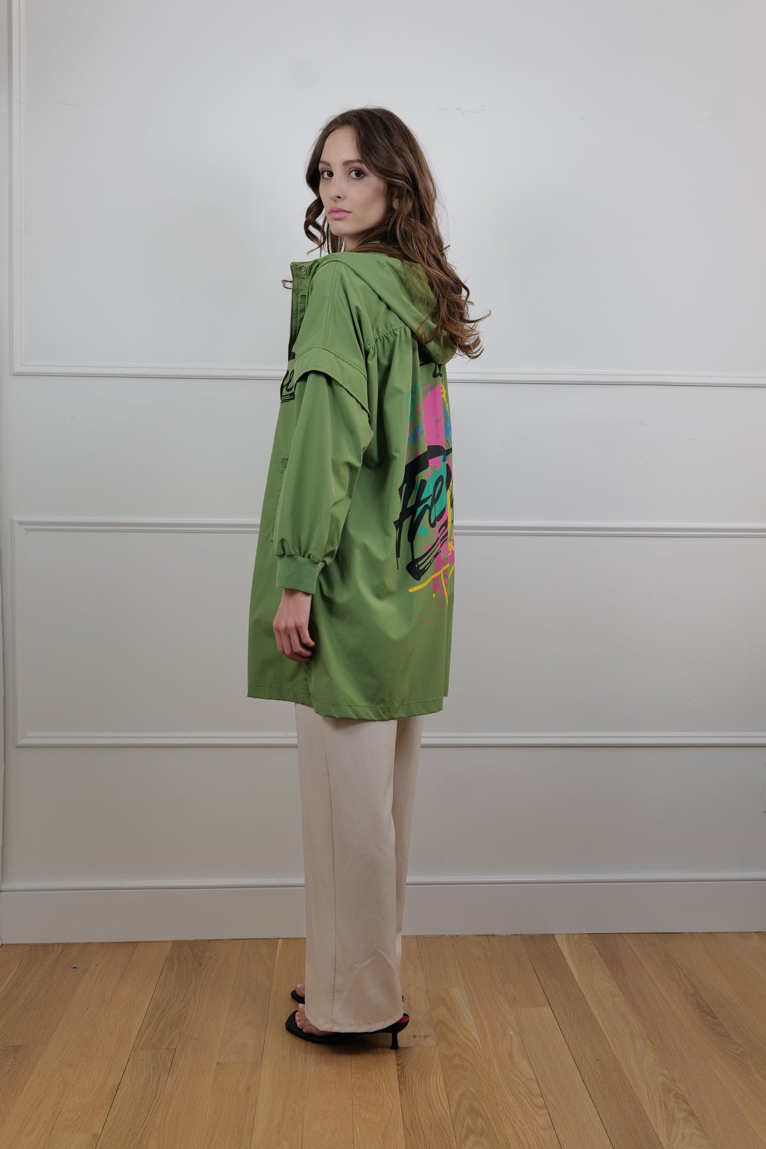 Bold and Free Unique Green Coat